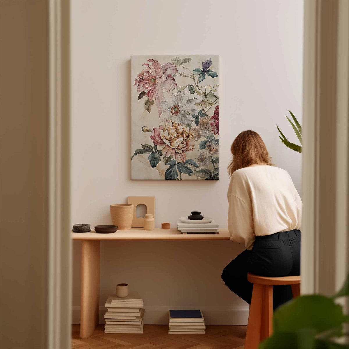 Bloemenpracht in Aquarel – plexiglas kunstwerk als wanddecoratie