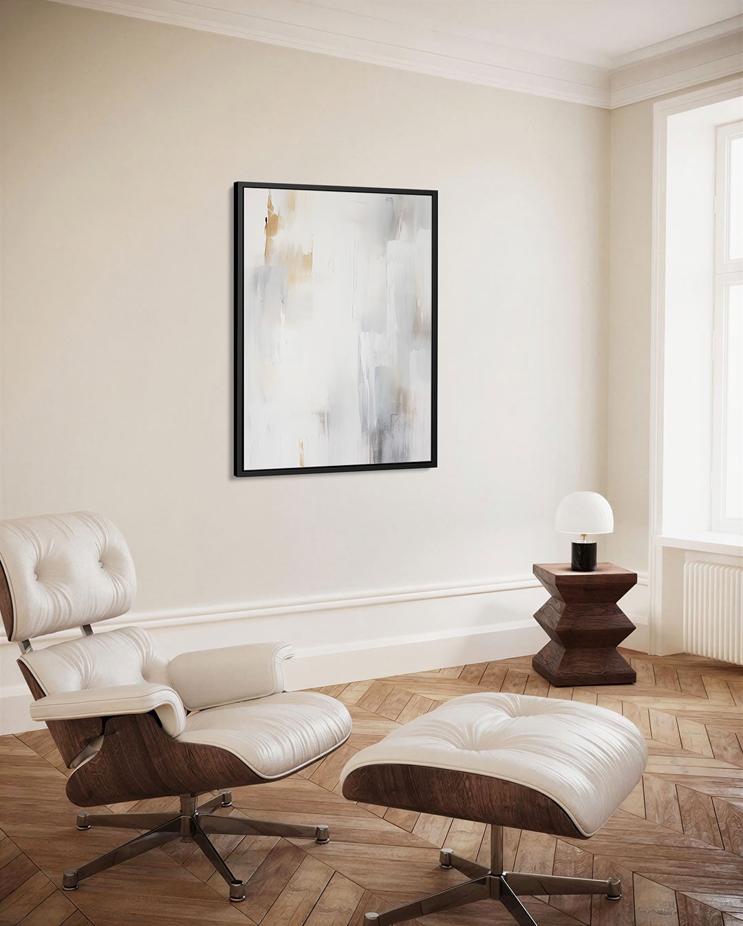 Subtiele kleurencompositie – staand wanddecoratie kunstwerk