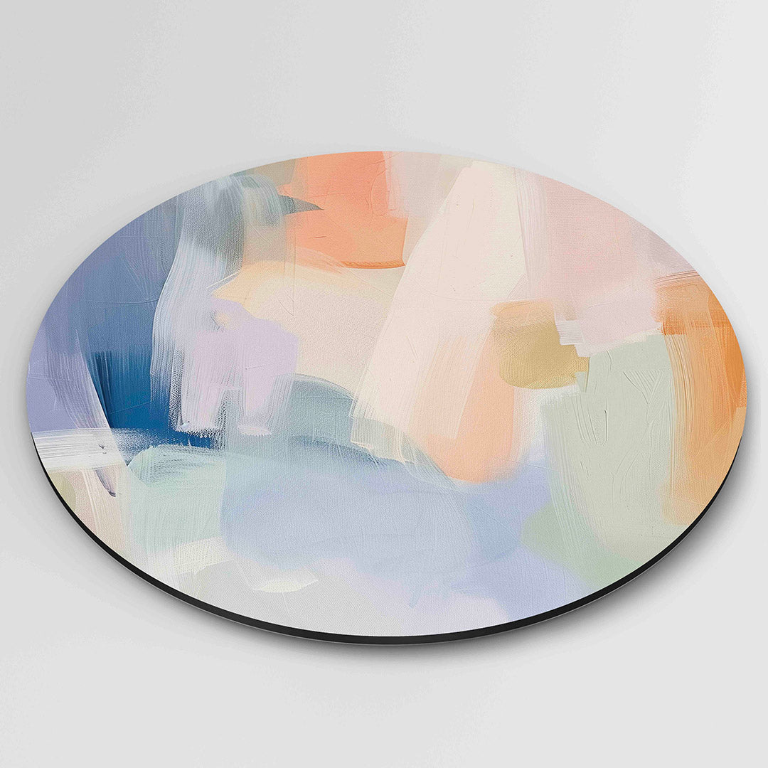 Abstracte kleurencompositie – moderne ronde wanddecoratie van WallArtistic
