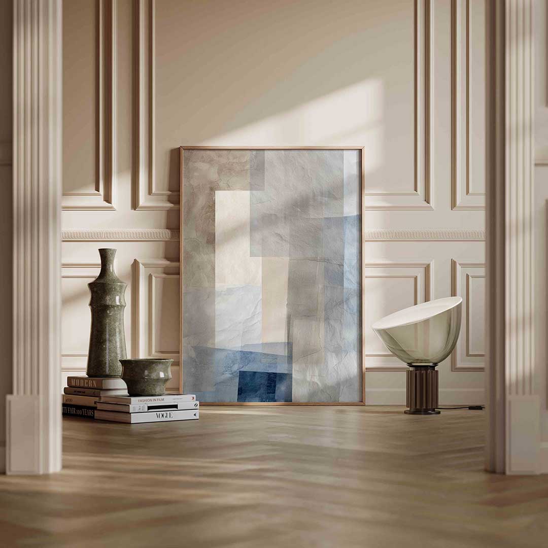 Abstracte lagen – staande abstracte wanddecoratie van WallArtistic