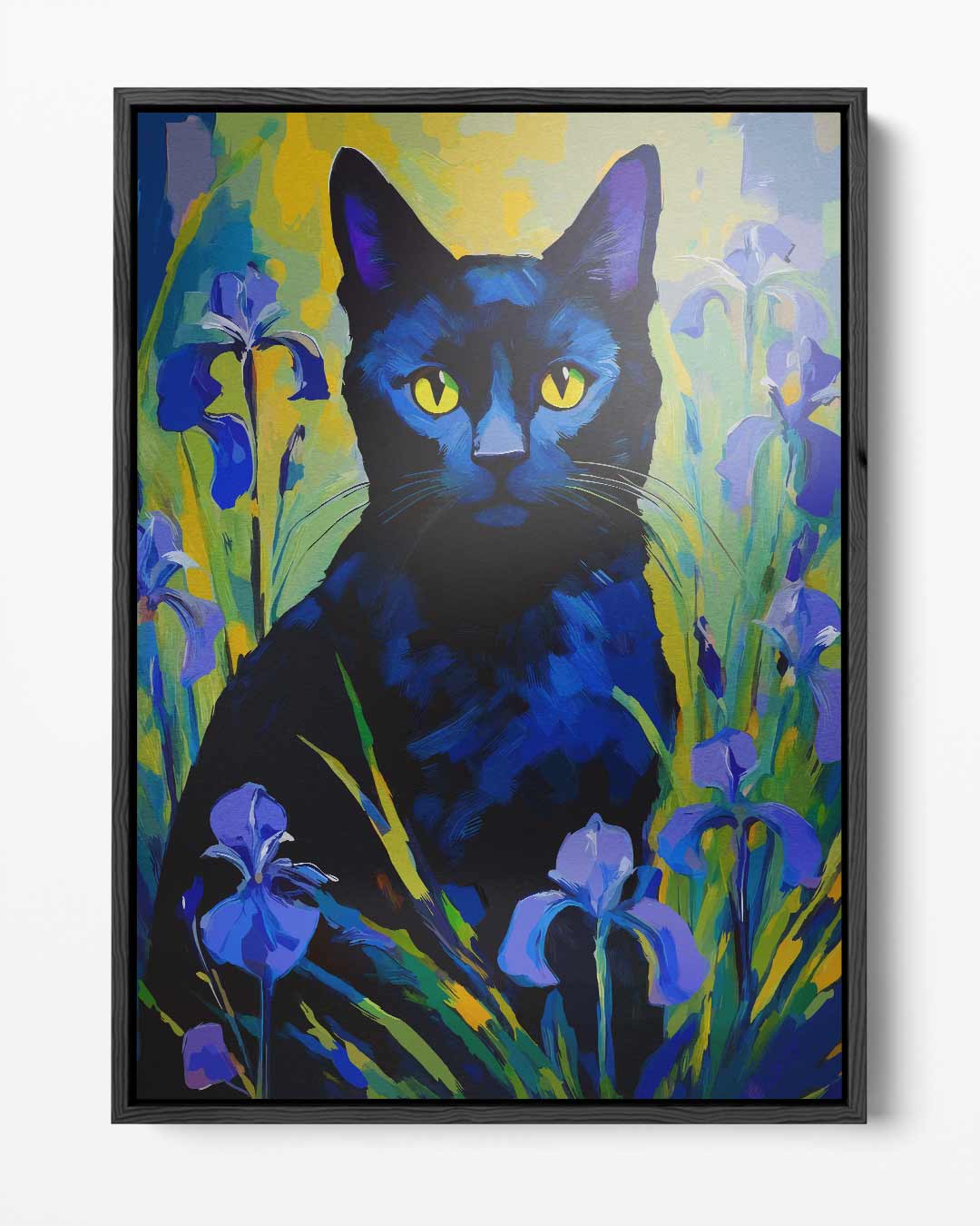 Gatto Mistico in un Giardino Fiorito Opera d'Arte