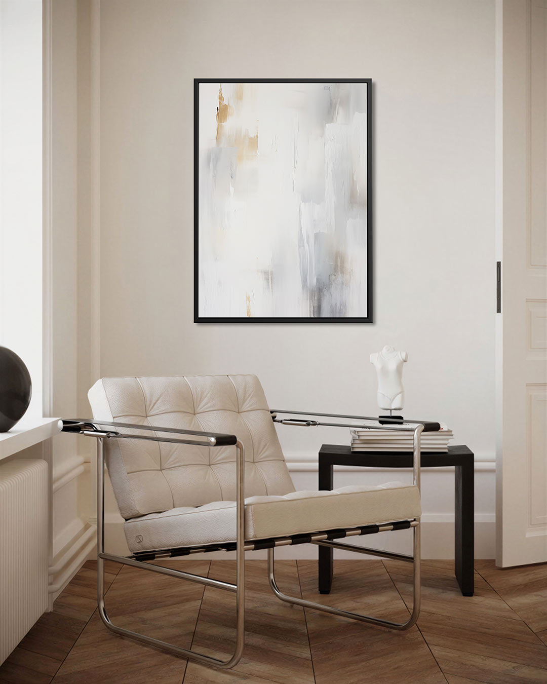 Subtiele kleurencompositie – staand wanddecoratie kunstwerk