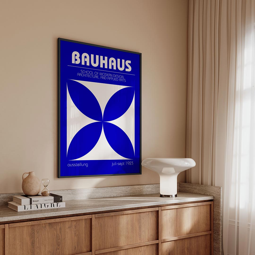 Vorm en balans – geometrische Bauhaus poster in staand formaat