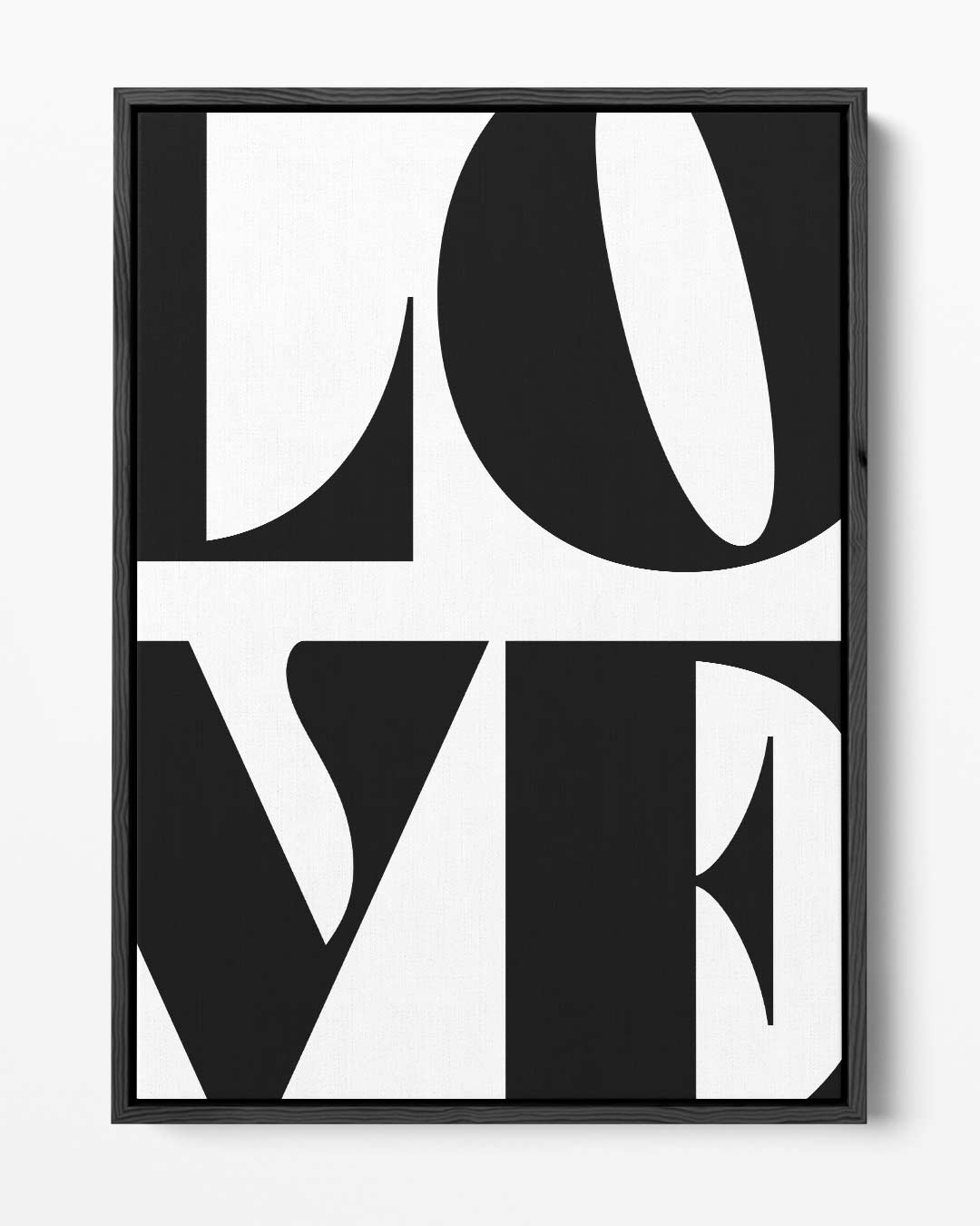 Liefdevol Typografisch – portret kunstwerk als wanddecoratie