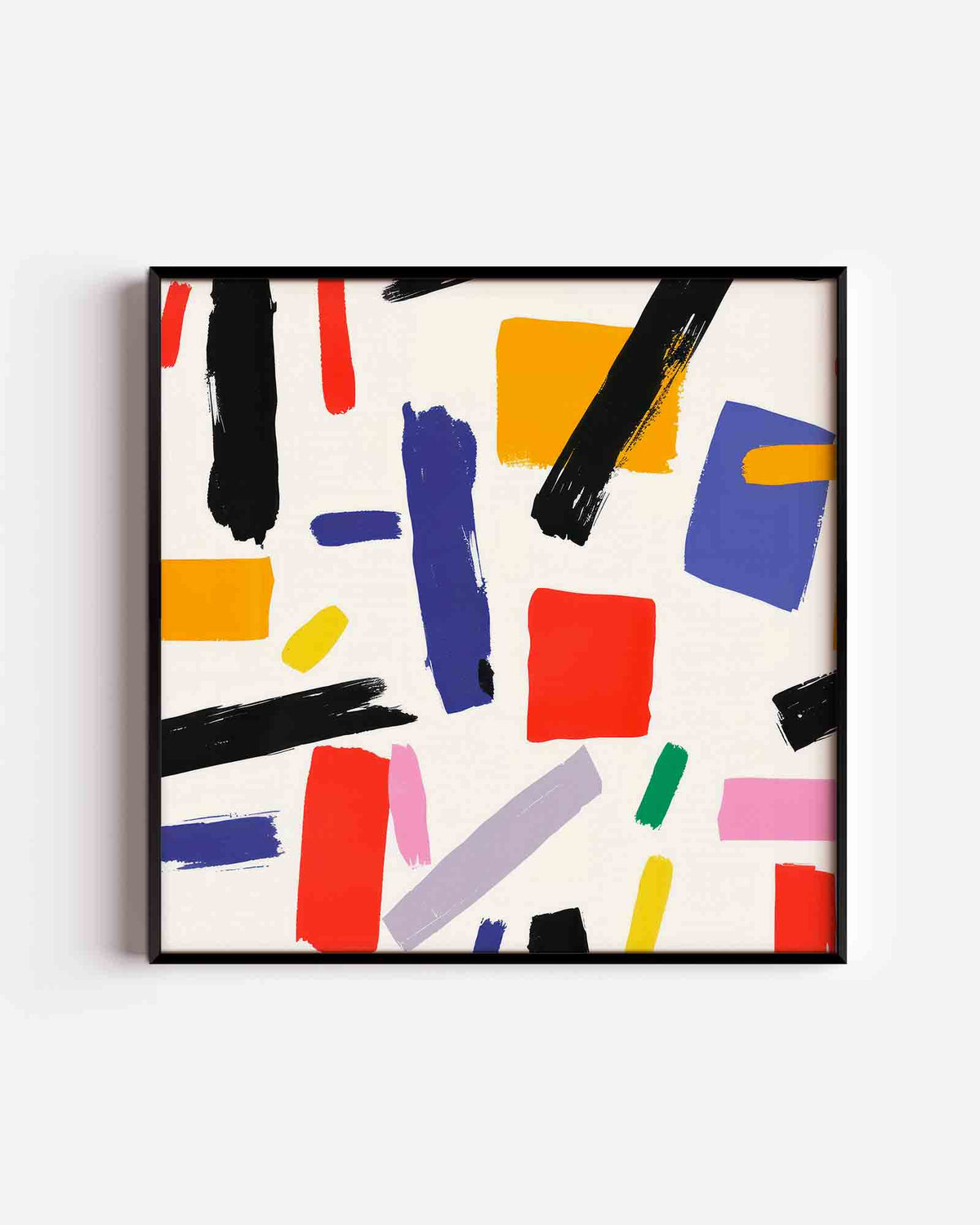 Abstracte vormen – kleurrijke illustratie poster als wanddecoratie