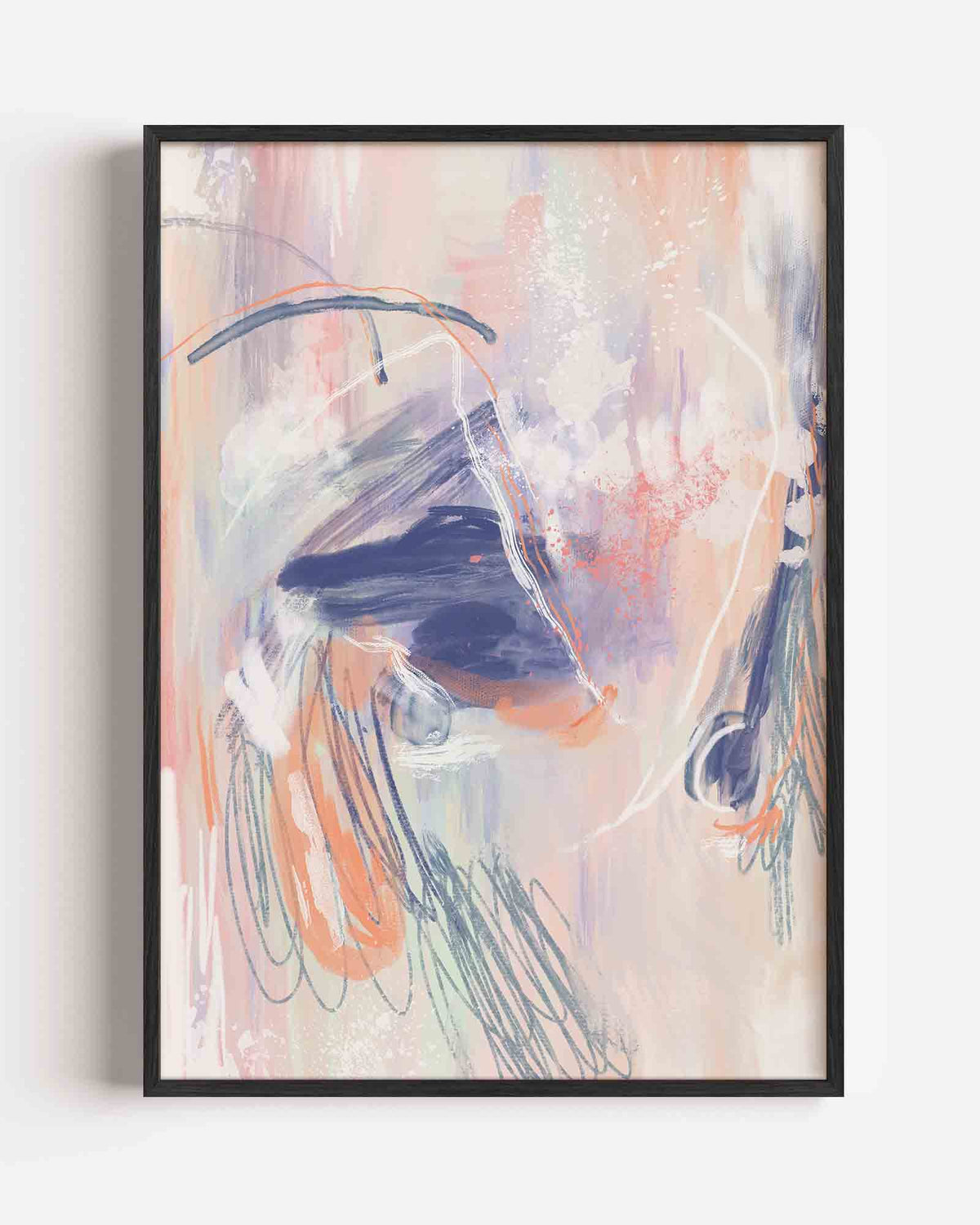 Abstracte vormen – kleurrijke illustratie portret poster als wanddecoratie