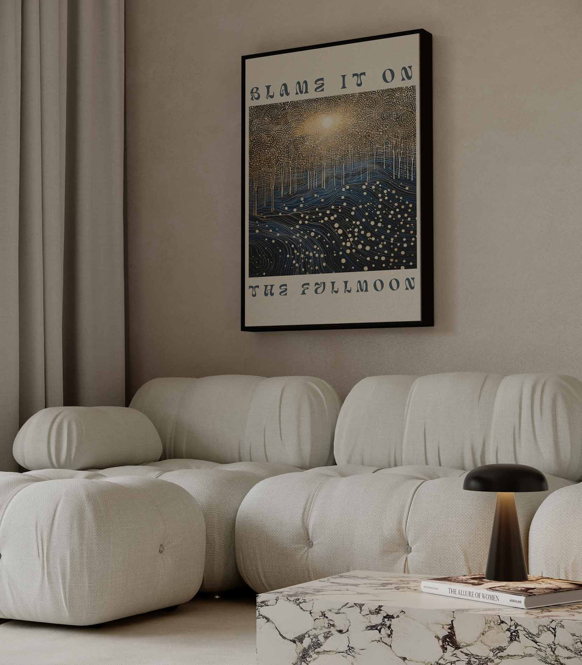 Blame It on the Full Moon – dibond wanddecoratie in staand formaat