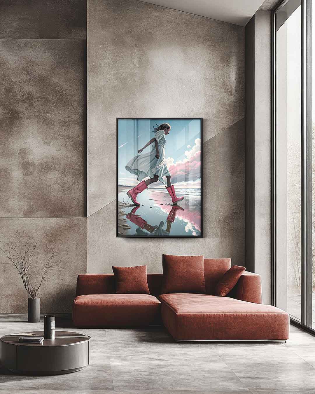 Wandelend langs de horizon – staande wandkunst voor woonkamer of interieur