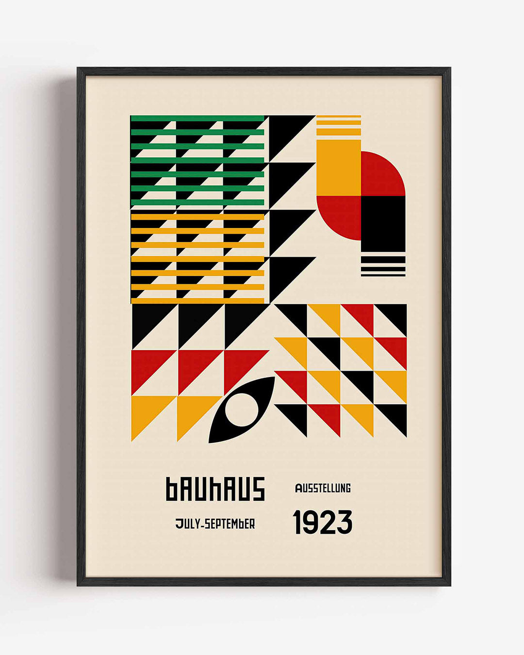 Vorm en kleur – staande Bauhaus poster als wanddecoratie