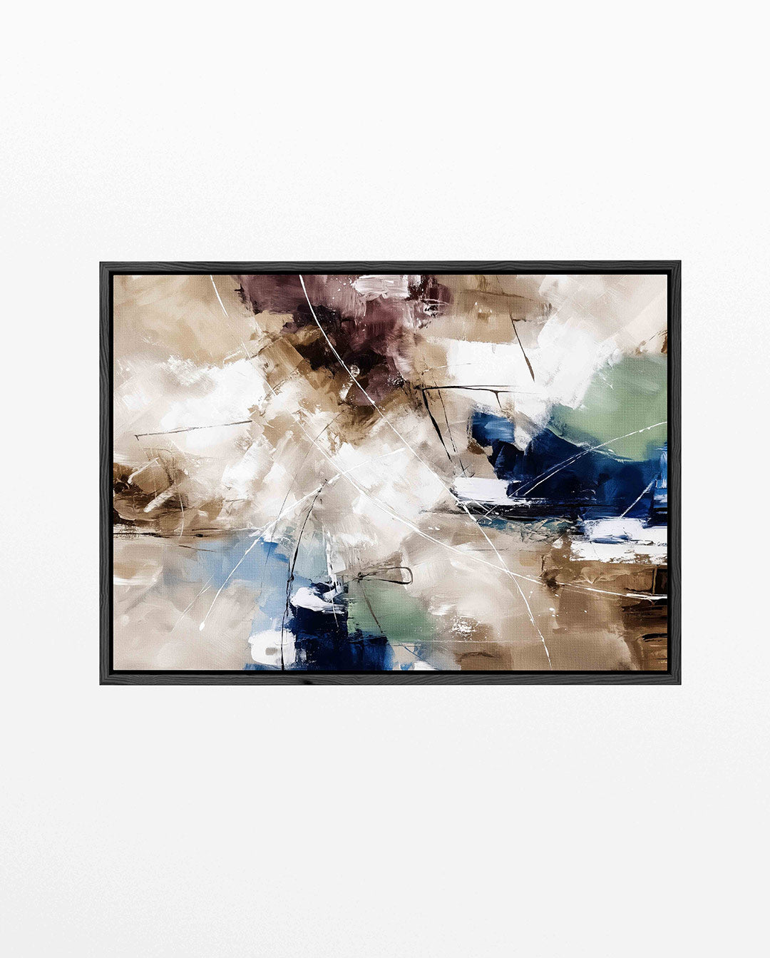 Dynamische kleurencompositie – Kleurrijke – liggend abstract kunstwerk