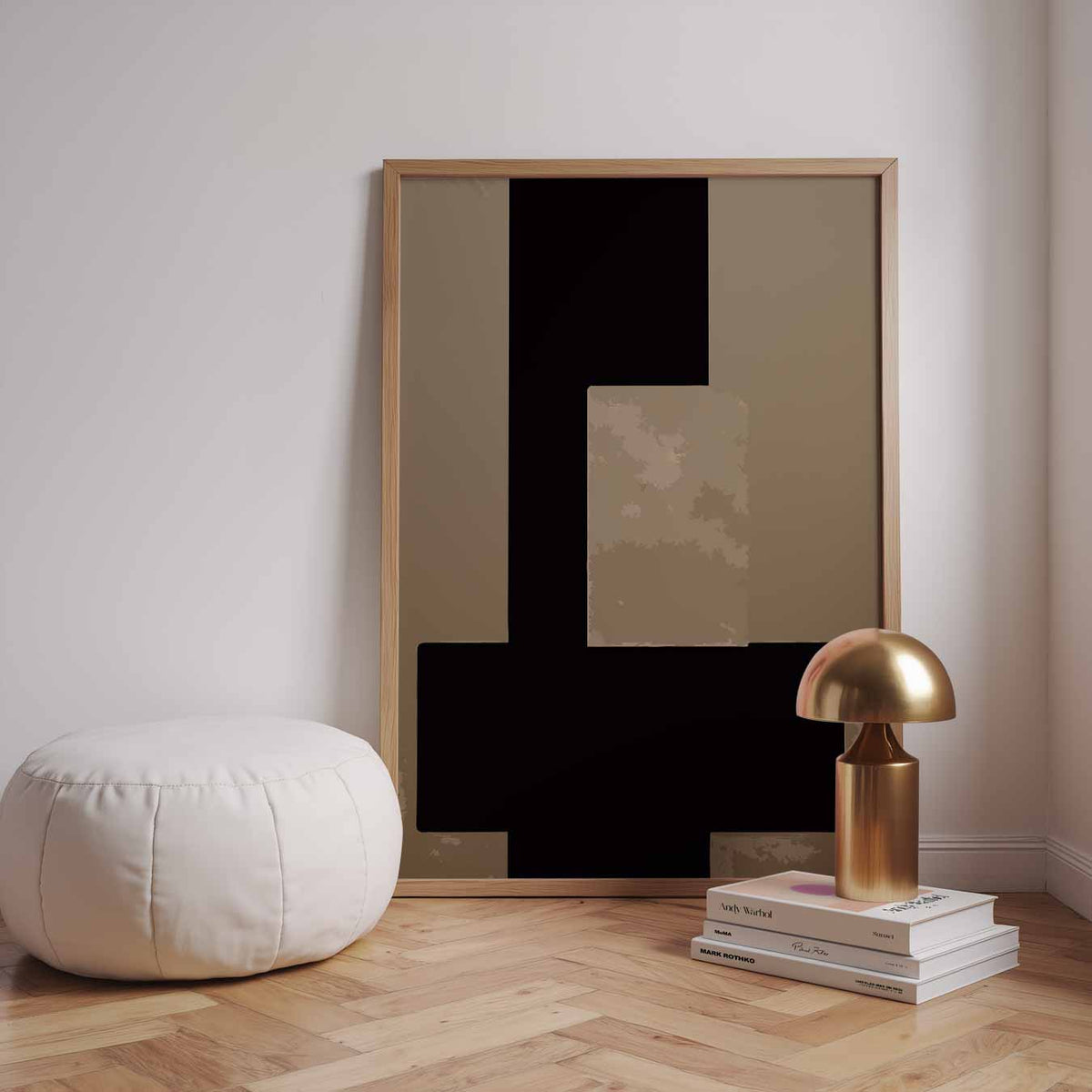 Stijlvolle Geometrische Vorm – staande kleurrijke abstracte wanddecoratie van WallArtistic