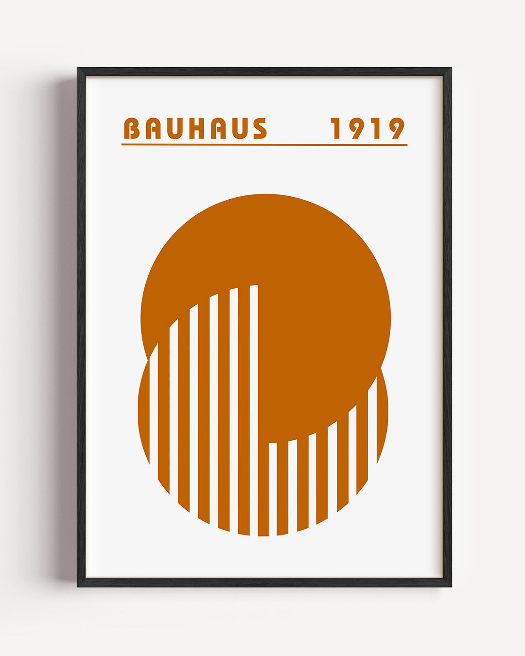 Cirkel en lijnen – staande Bauhaus poster als wanddecoratie
