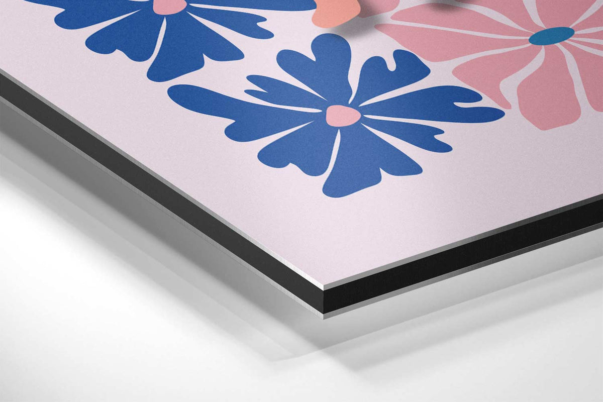 Bloemen en Luipaarden Print – canvas kunstwerk als wanddecoratie