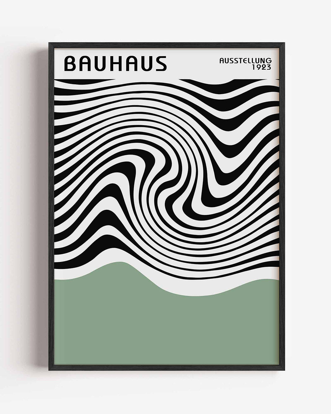 Golvend lijnenspel – staande Bauhaus poster als wanddecoratie