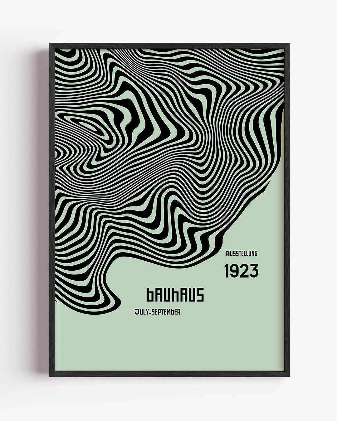 Golvend lijnenspel – staande Bauhaus poster als wanddecoratie
