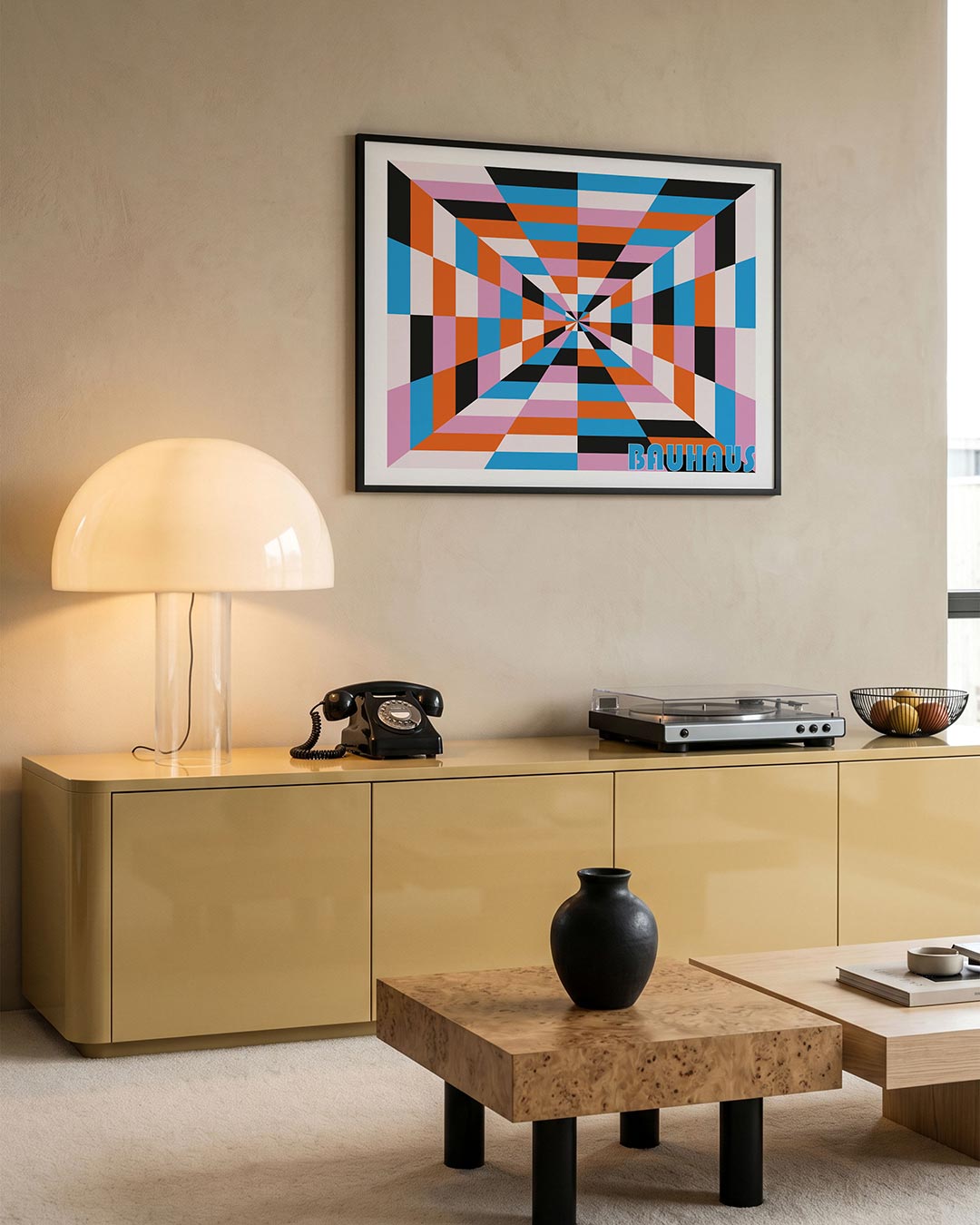 Kleurrijke vlakverdeling – moderne Bauhaus wandkunst als poster