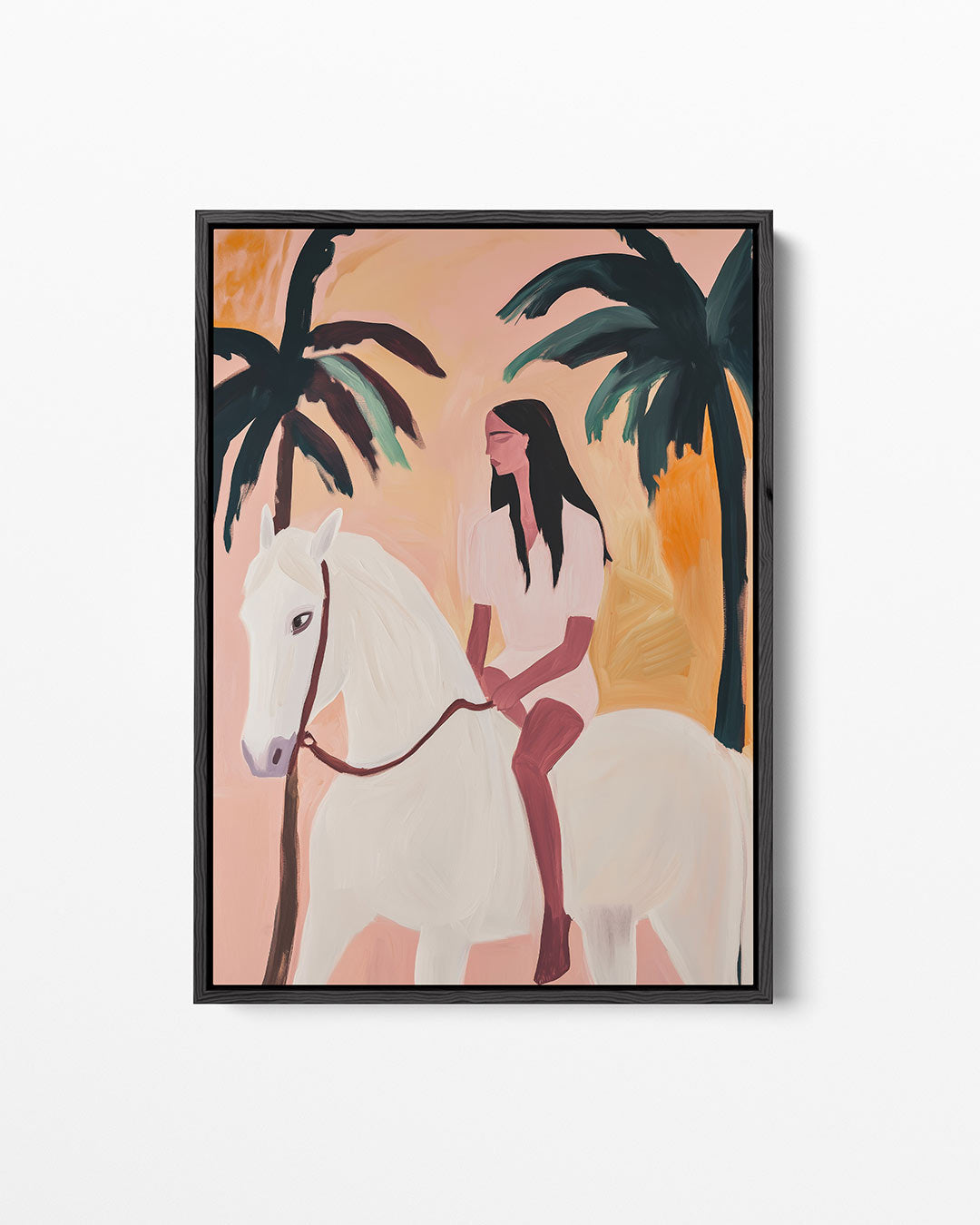 Vrouw op paard – staand wanddecoratie kunstwerk