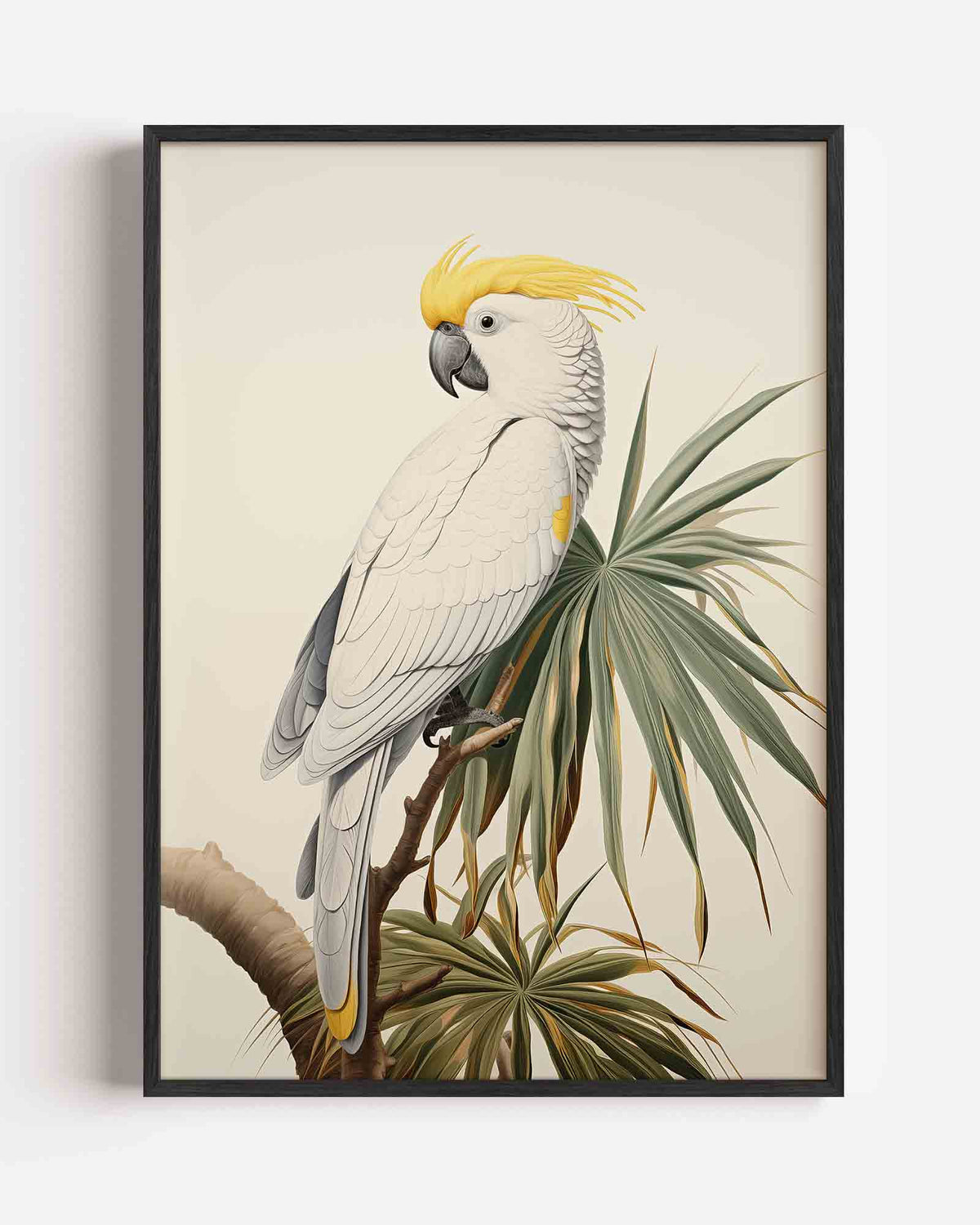 Witte kaketoe – jungle portret poster als wanddecoratie
