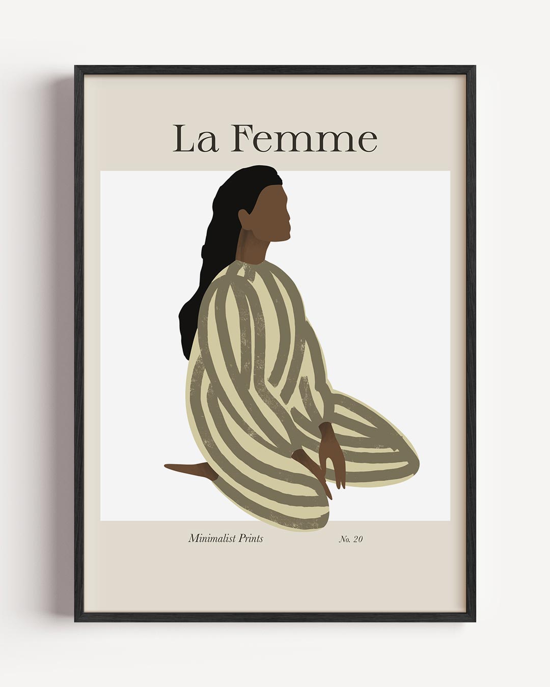 La Femme Minimalistische Print – vrouwelijk portret poster als wanddecoratie