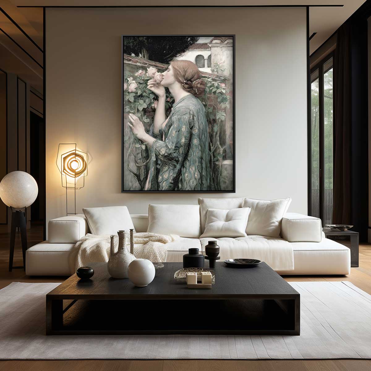 De geur van rozen – staand kunstwerk voor modern interieur