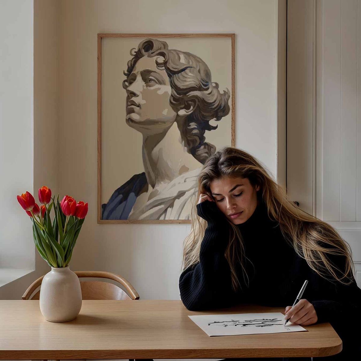 Klassieke Elegantie Portretposter – Popart poster als moderne urban wanddecoratie