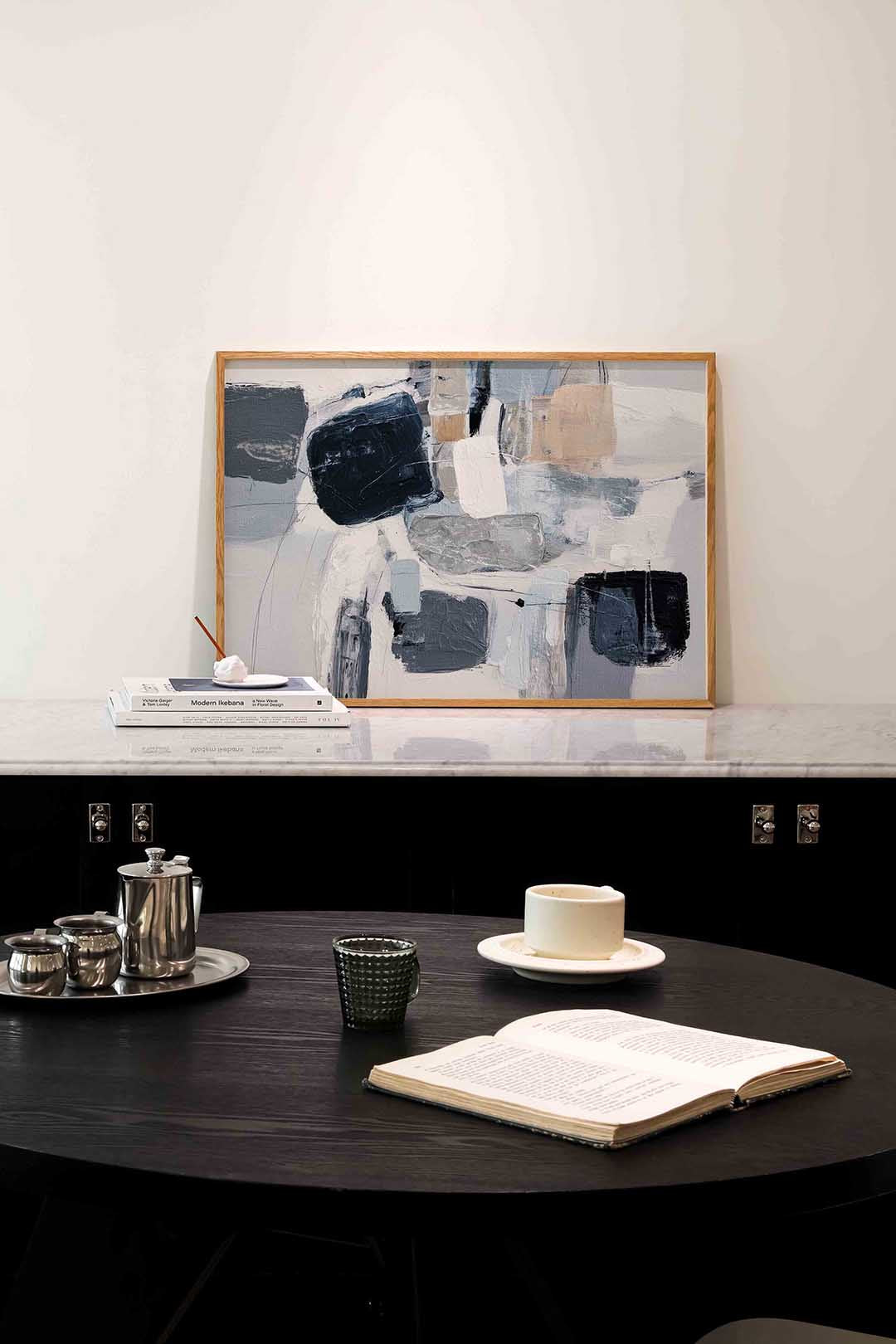 Abstracte vormen – abstracte poster in liggend formaat