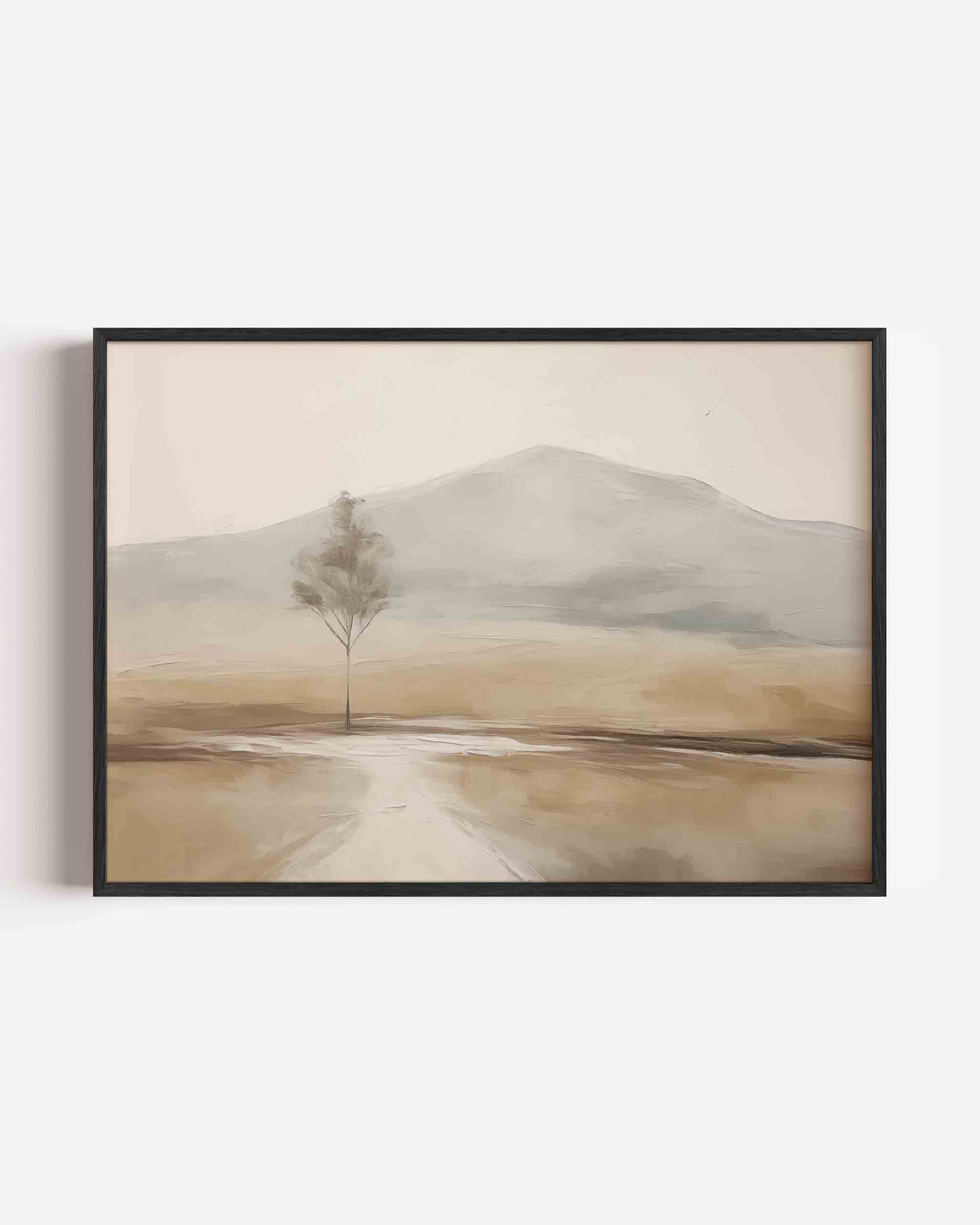 Landschap met boom – kleurrijke abstracte landscape poster als wanddecoratie