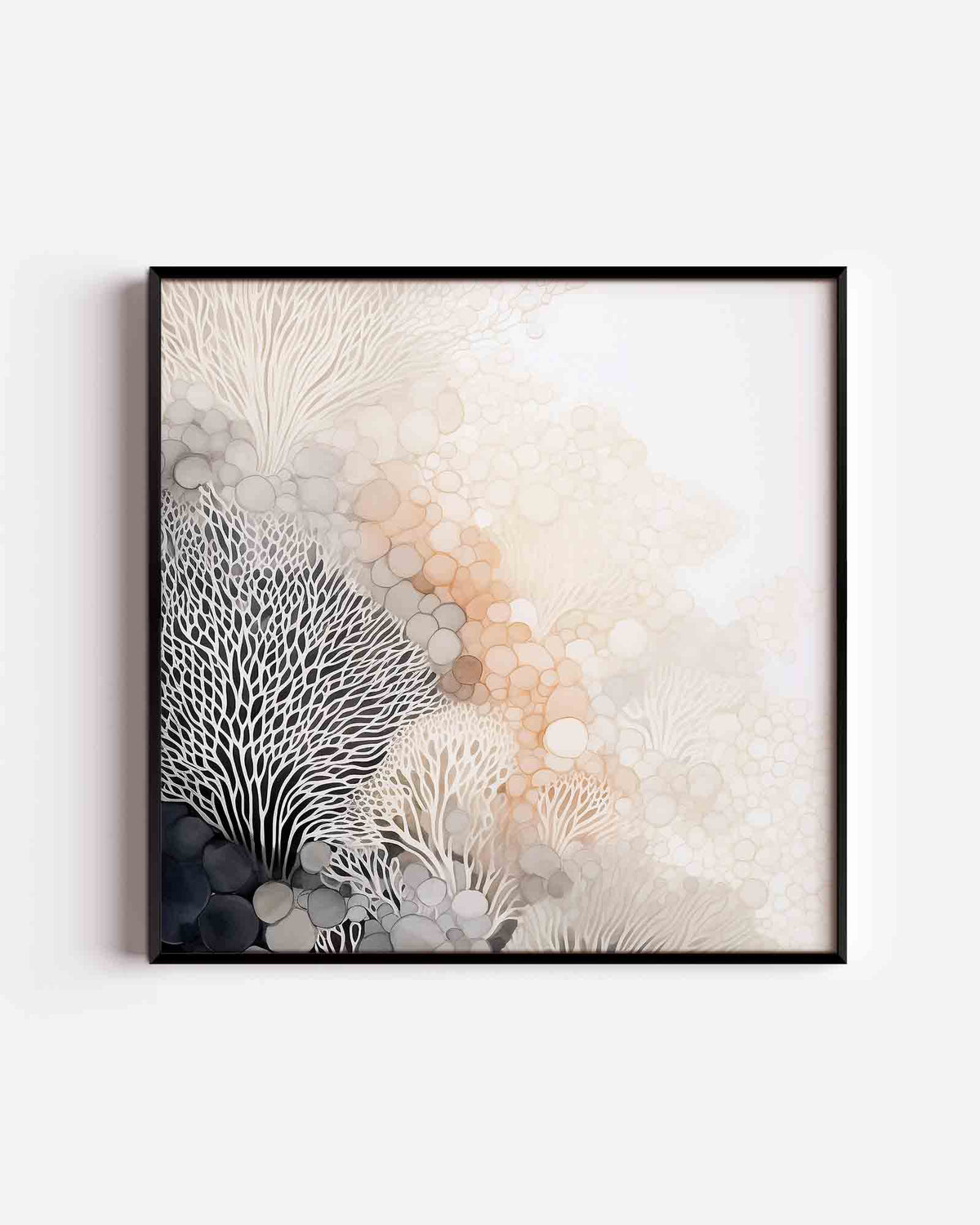 Abstracte vormen – zacht abstracte vierkante poster als wanddecoratie