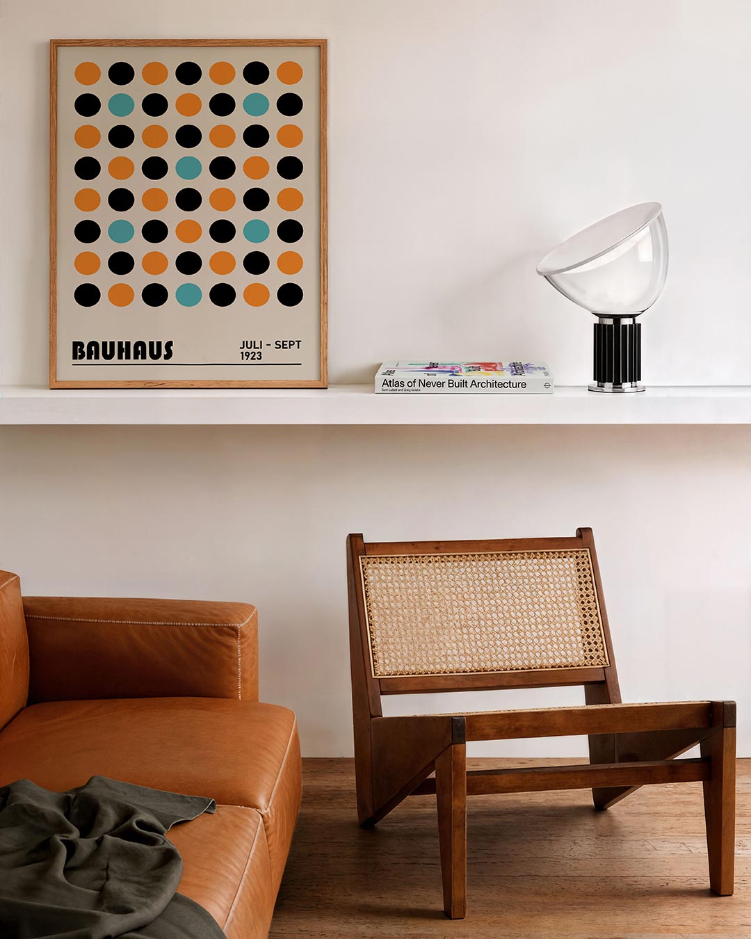 Cirkelpatroon en kleur – staande Bauhaus poster voor aan de muur
