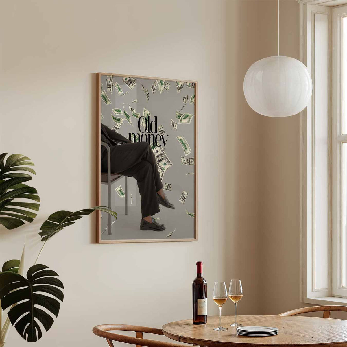 Old Money – tekstposter in staand formaat