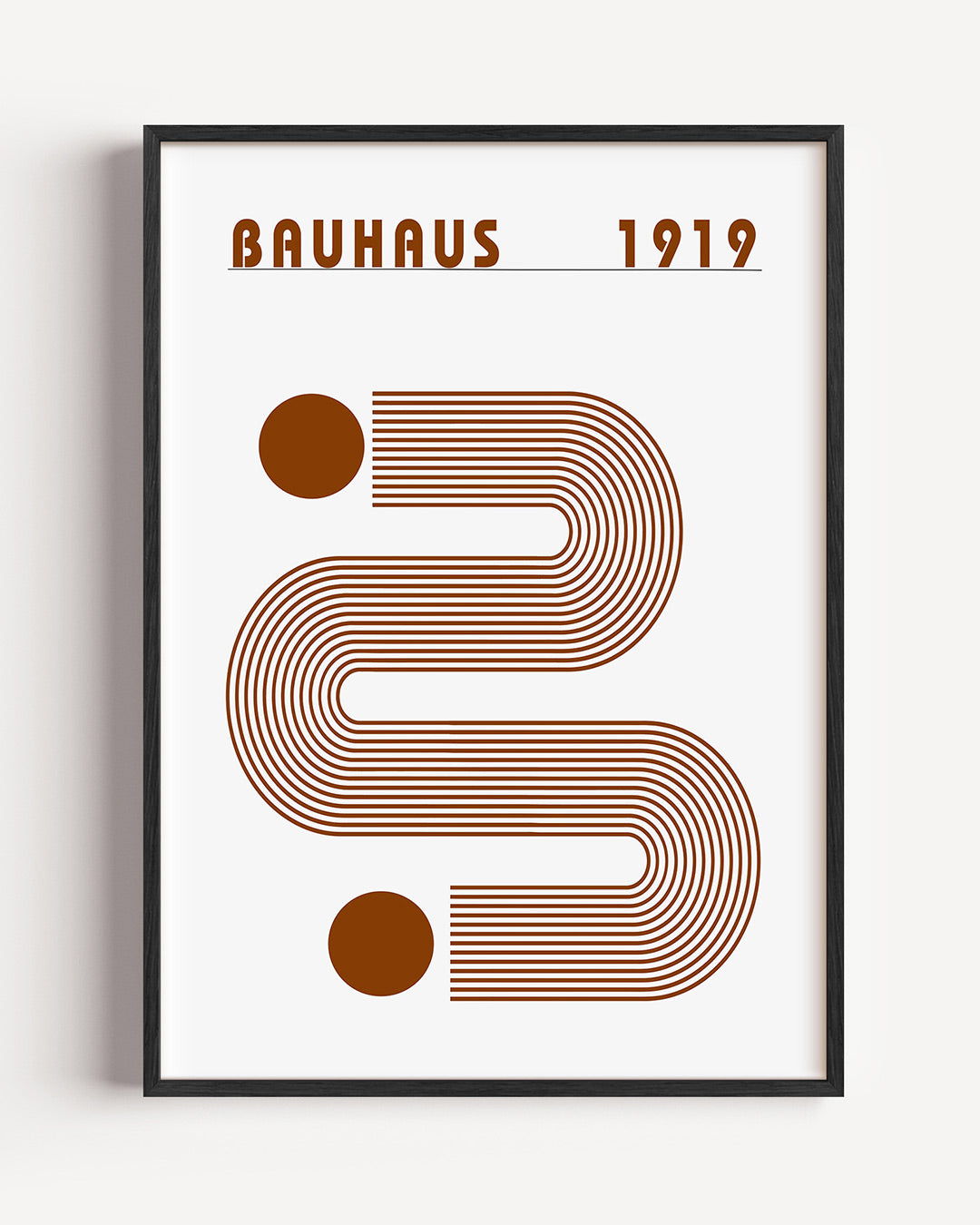 Lijnen en vormen – staande Bauhaus poster als wanddecoratie
