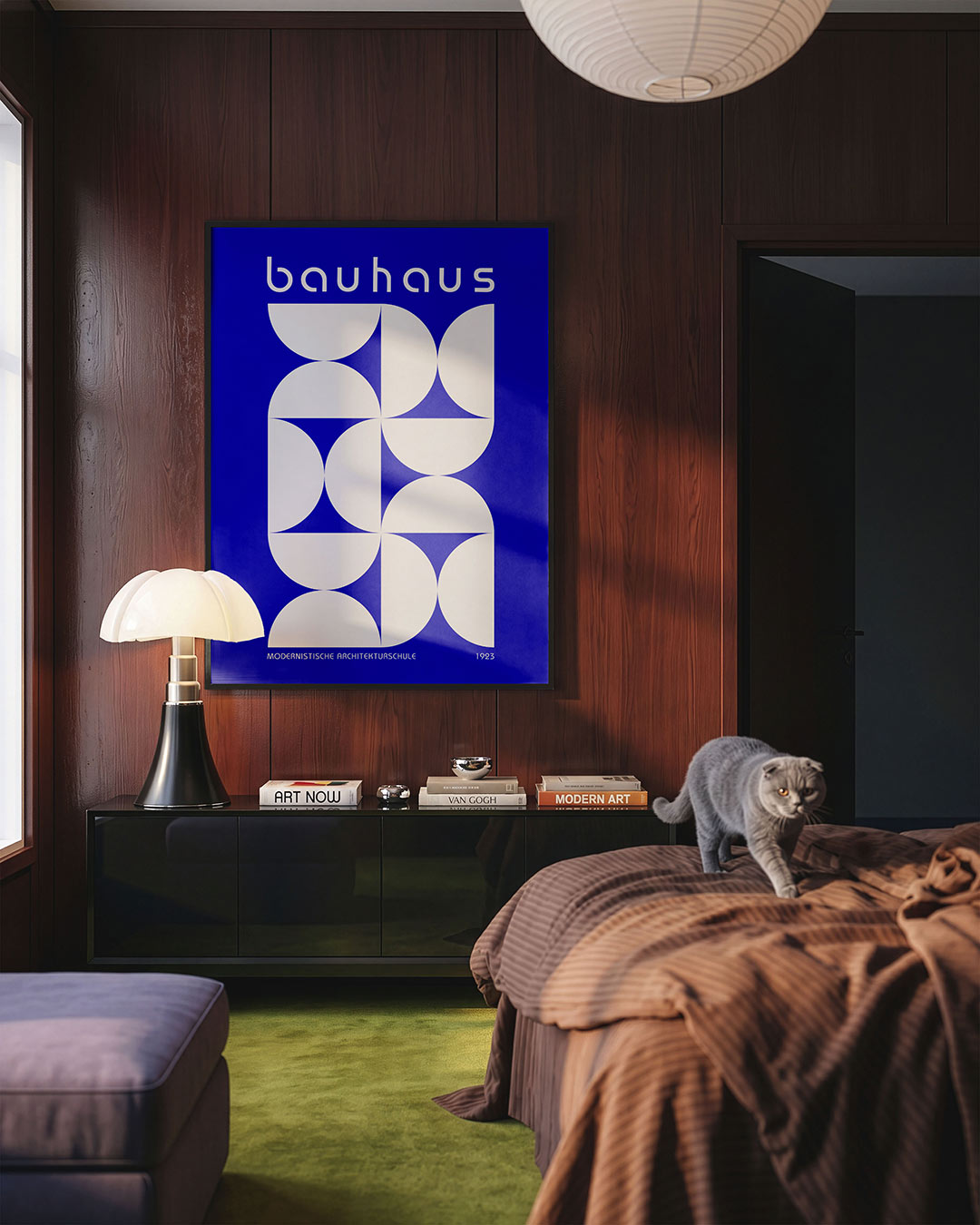 Abstracte – geometrische Bauhaus poster in staand formaat