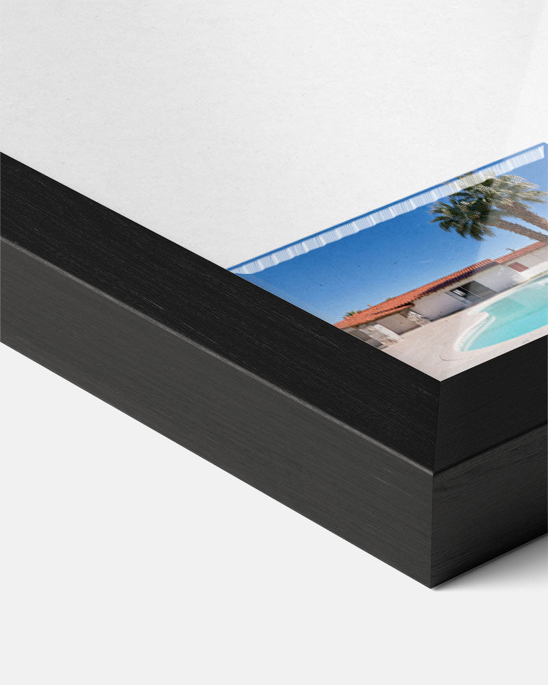Droomhuis met Zwembad – zomer poster als frisse staande wanddecoratie
