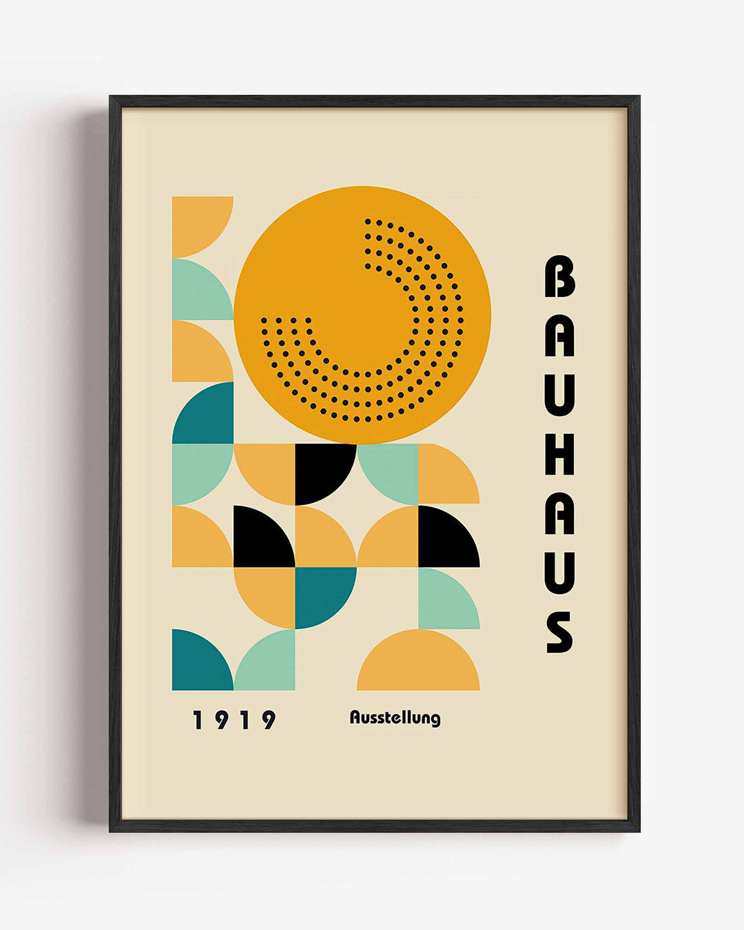 Vorm en kleur – staande Bauhaus poster als wanddecoratie