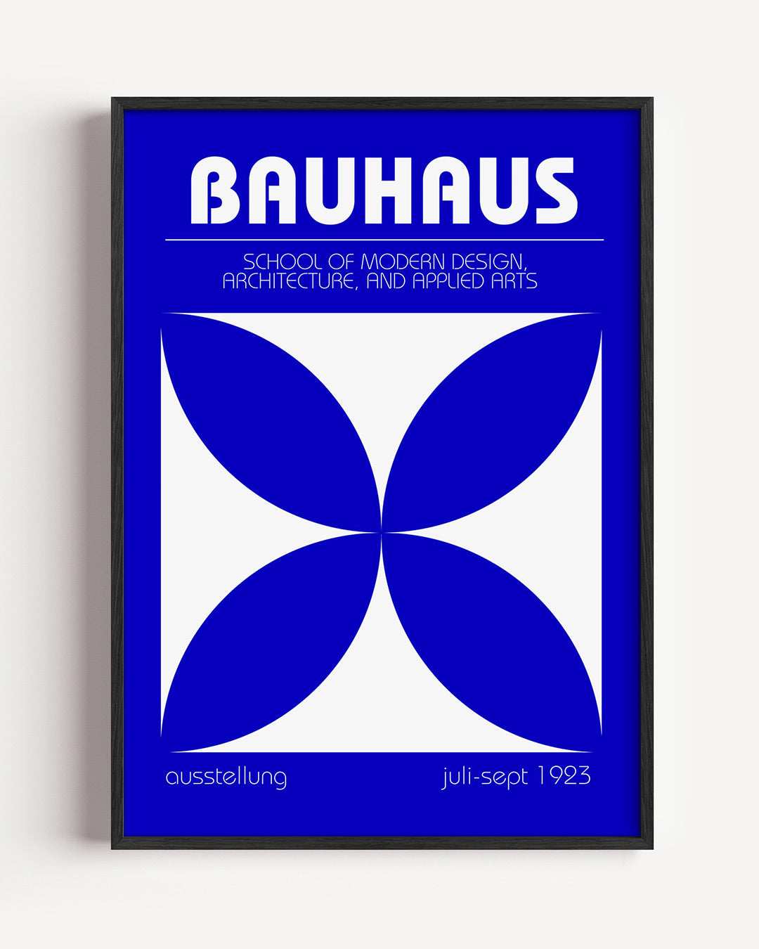 Vorm en balans – staande Bauhaus poster als wanddecoratie