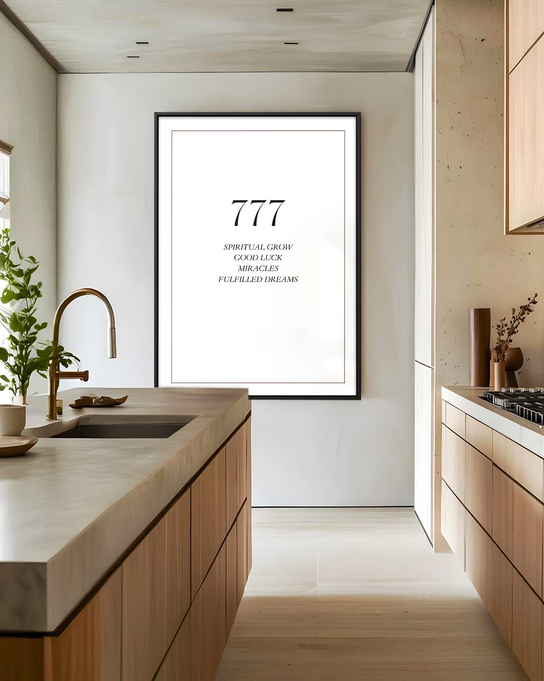 Inspirerende 777 Poster – modern portret kunstwerk van WallArtistic