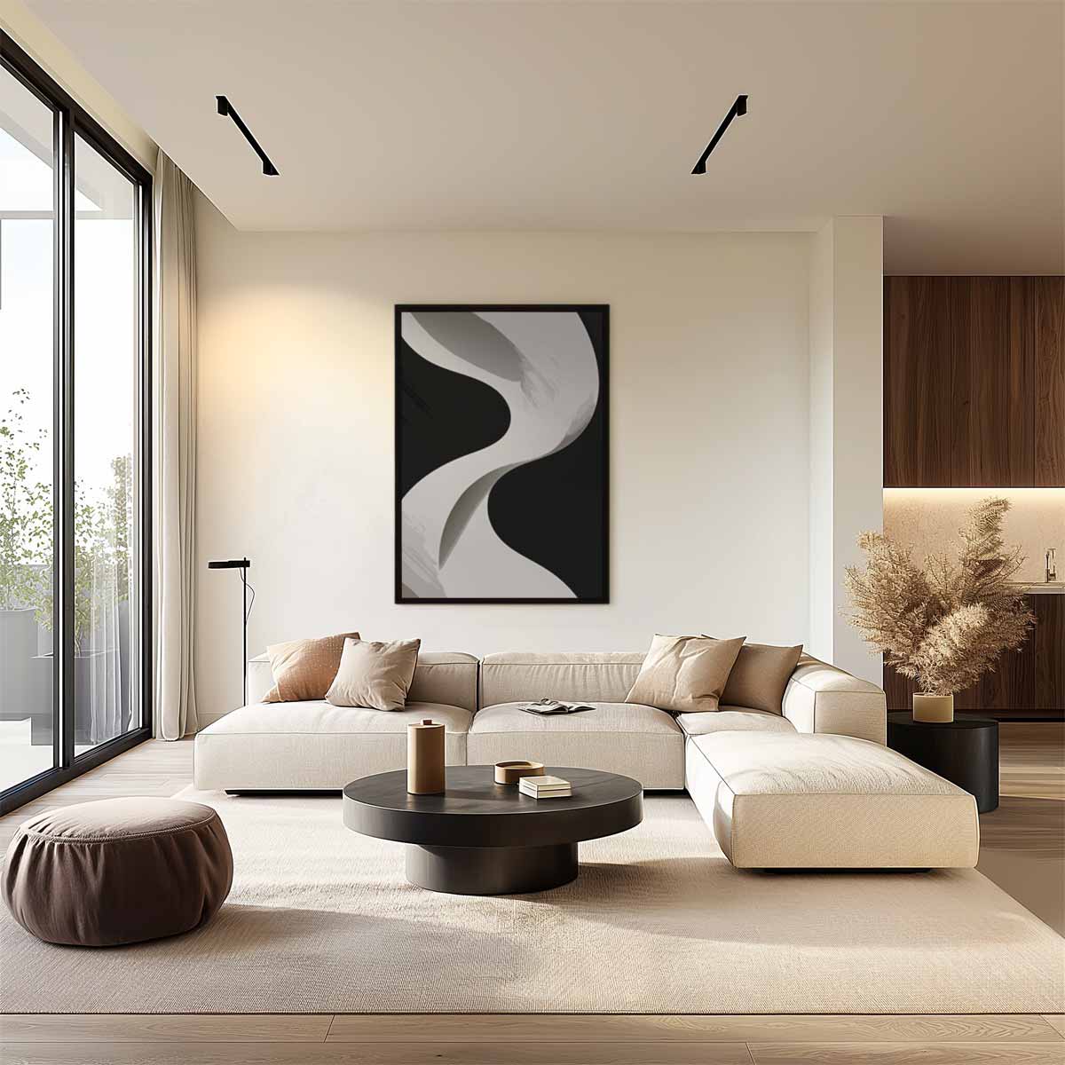 Golvende Gratie – plexiglas wanddecoratie in portret formaat