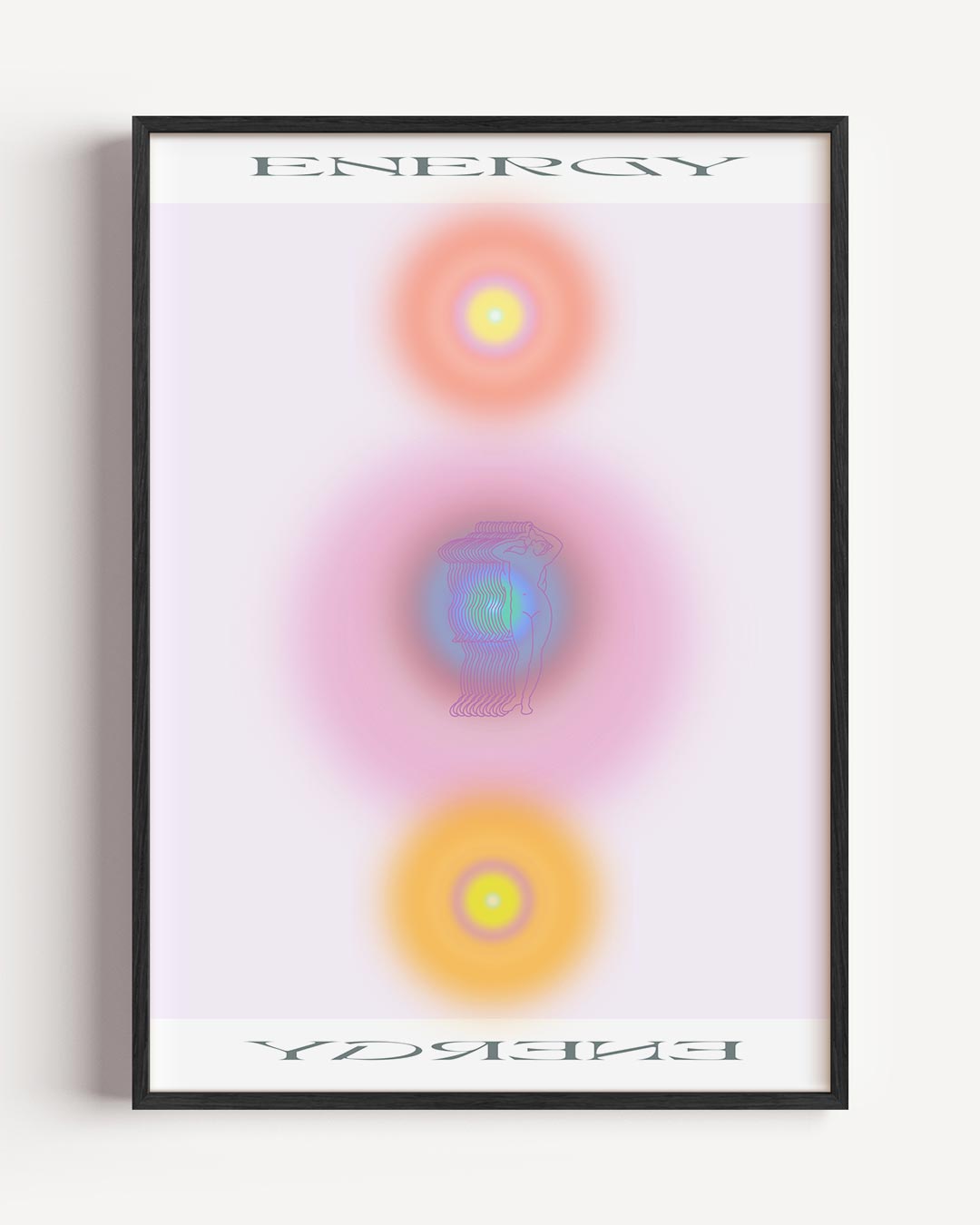 Energizing Aura – mindfulness portret poster als wanddecoratie