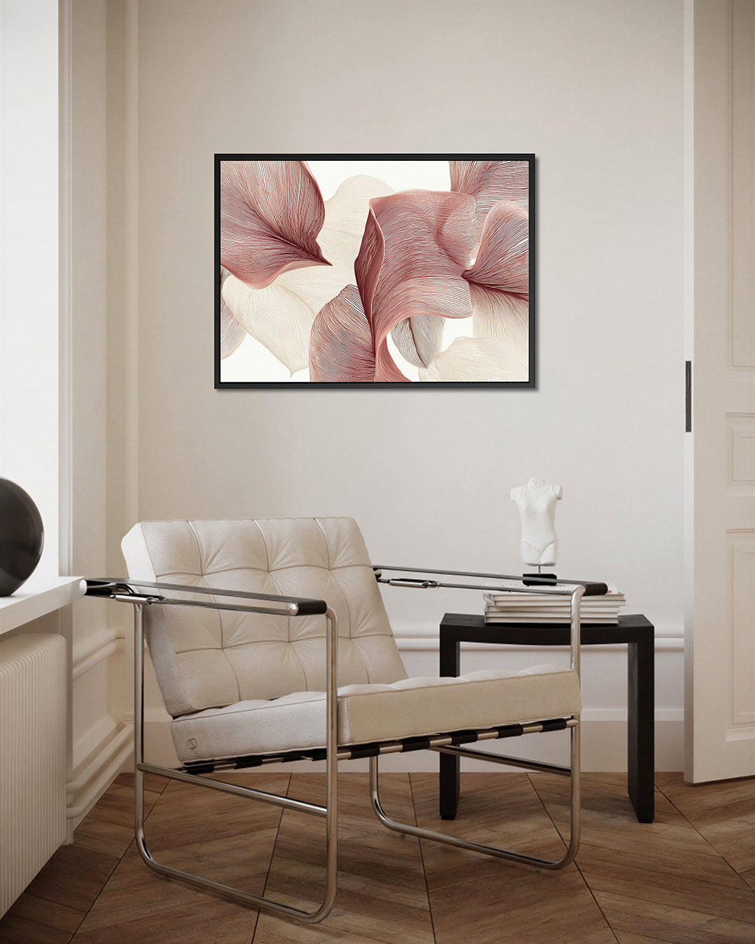 Organische lijnvormen – Abstract kunstwerk – kunstwerk op canvas, dibond of plexiglas