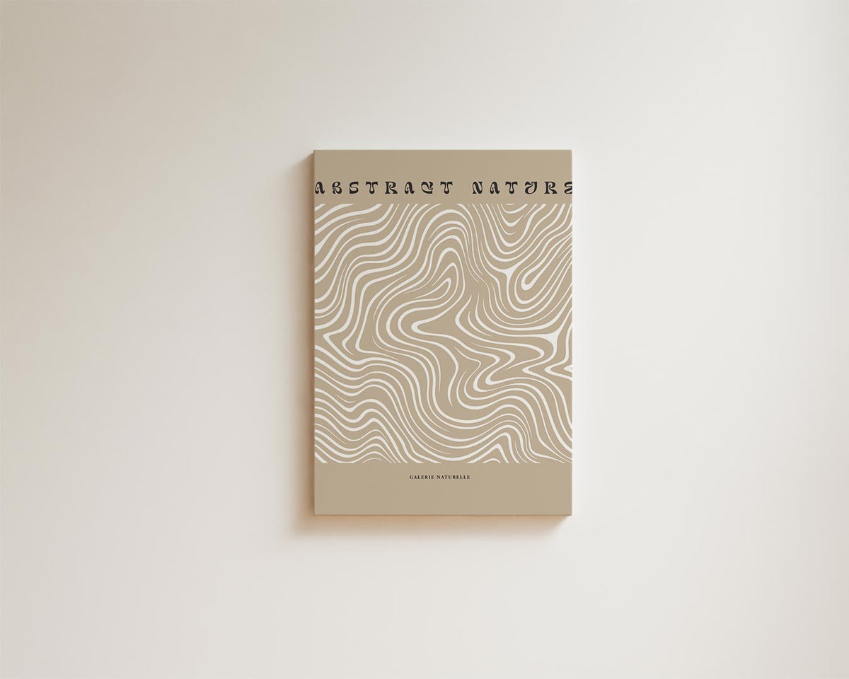Abstracte Natuurpatronen Kunstprint – kunstwerk met zwarte baklijst
