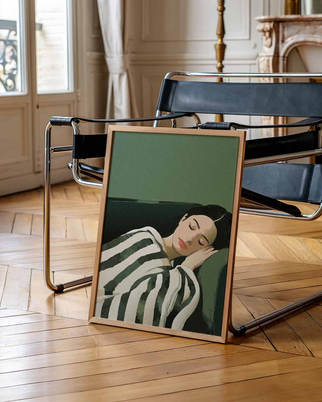 Dromerige Slaapkamer – zomerse wandkunst als portret poster