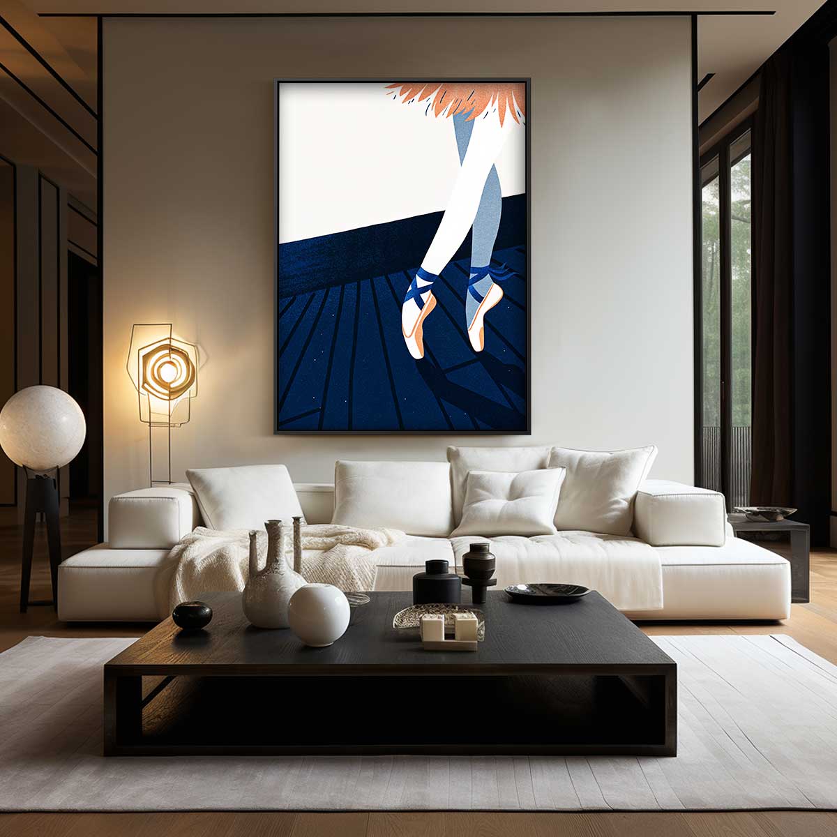 Dansende Schoonheid – staand kunstwerk voor modern interieur