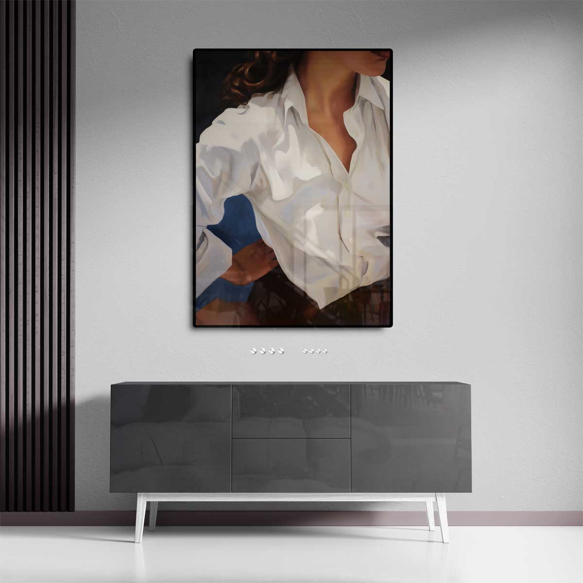 Casual Elegantie – dibond wanddecoratie in staand formaat