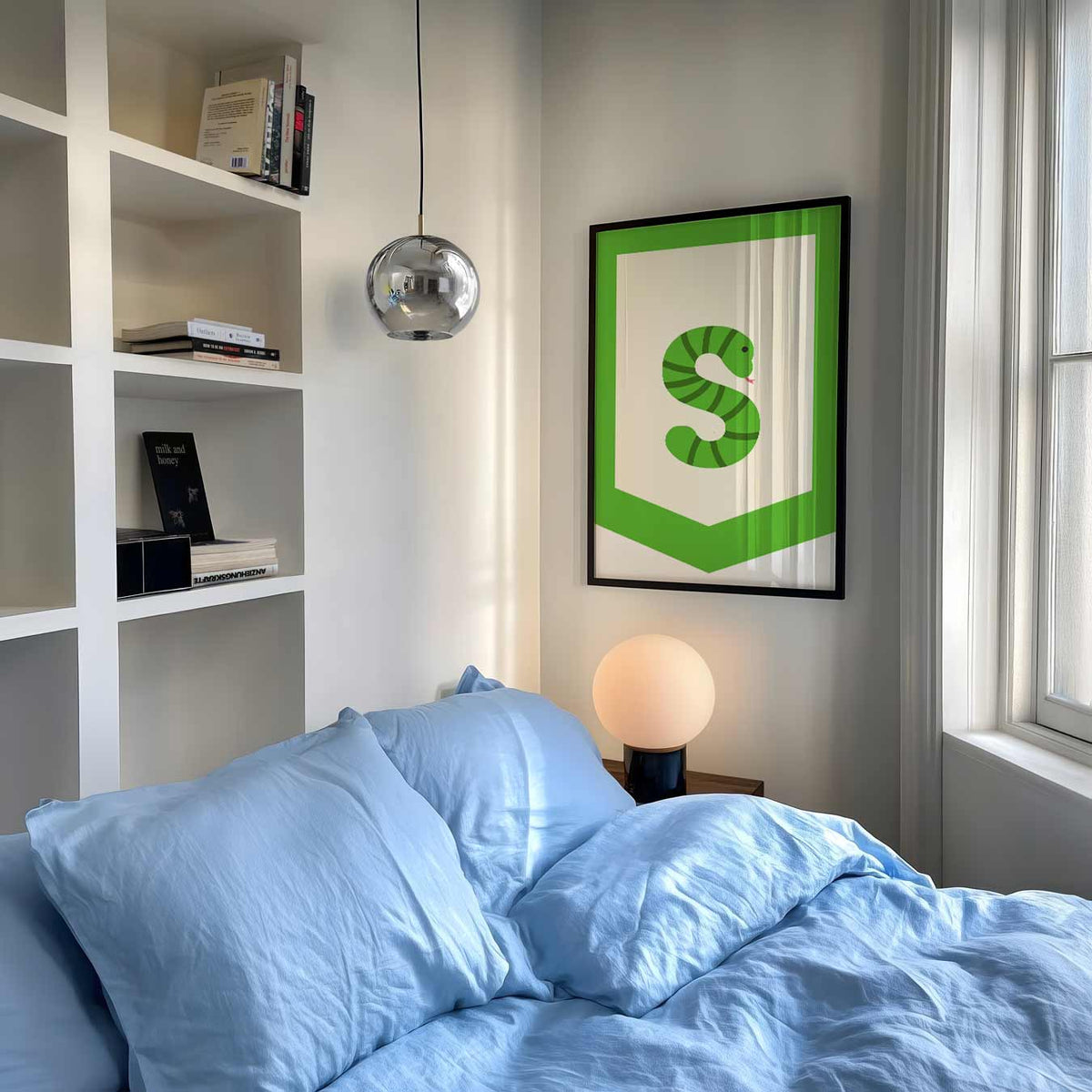 Slangenletter – staande muurposter voor de kinderkamer