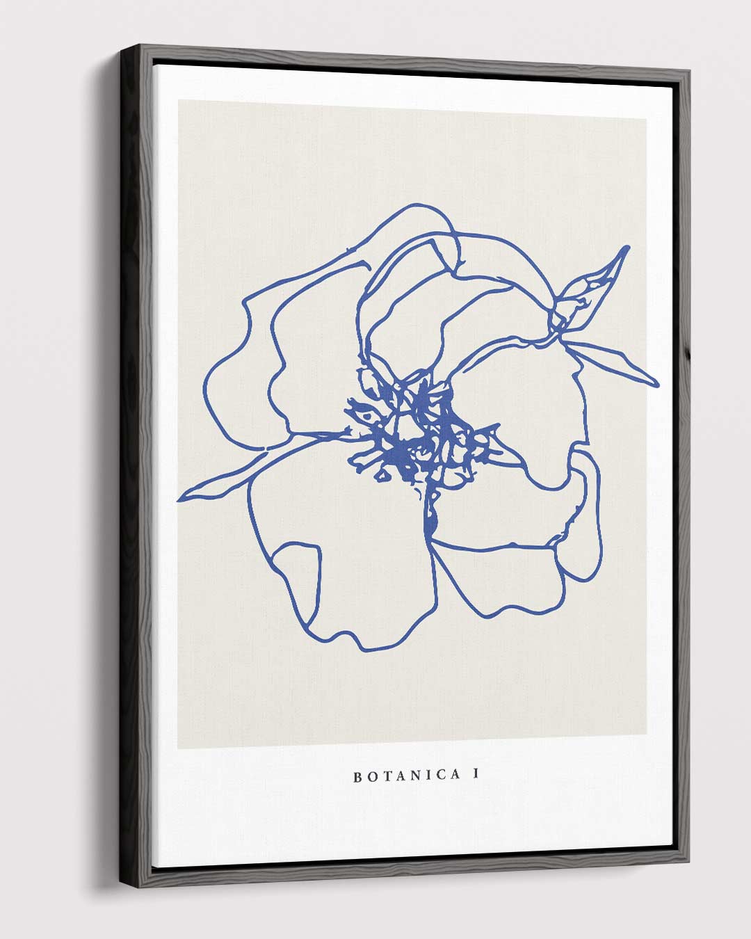 Moderne Botanische Lijntekening – canvas wanddecoratie in portret formaat