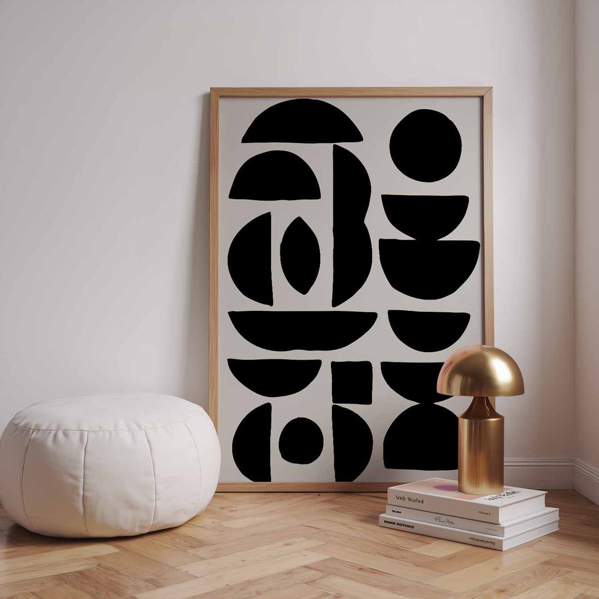 Moderne Geometrische Kunstposter – staande kleurrijke abstracte wanddecoratie van WallArtistic