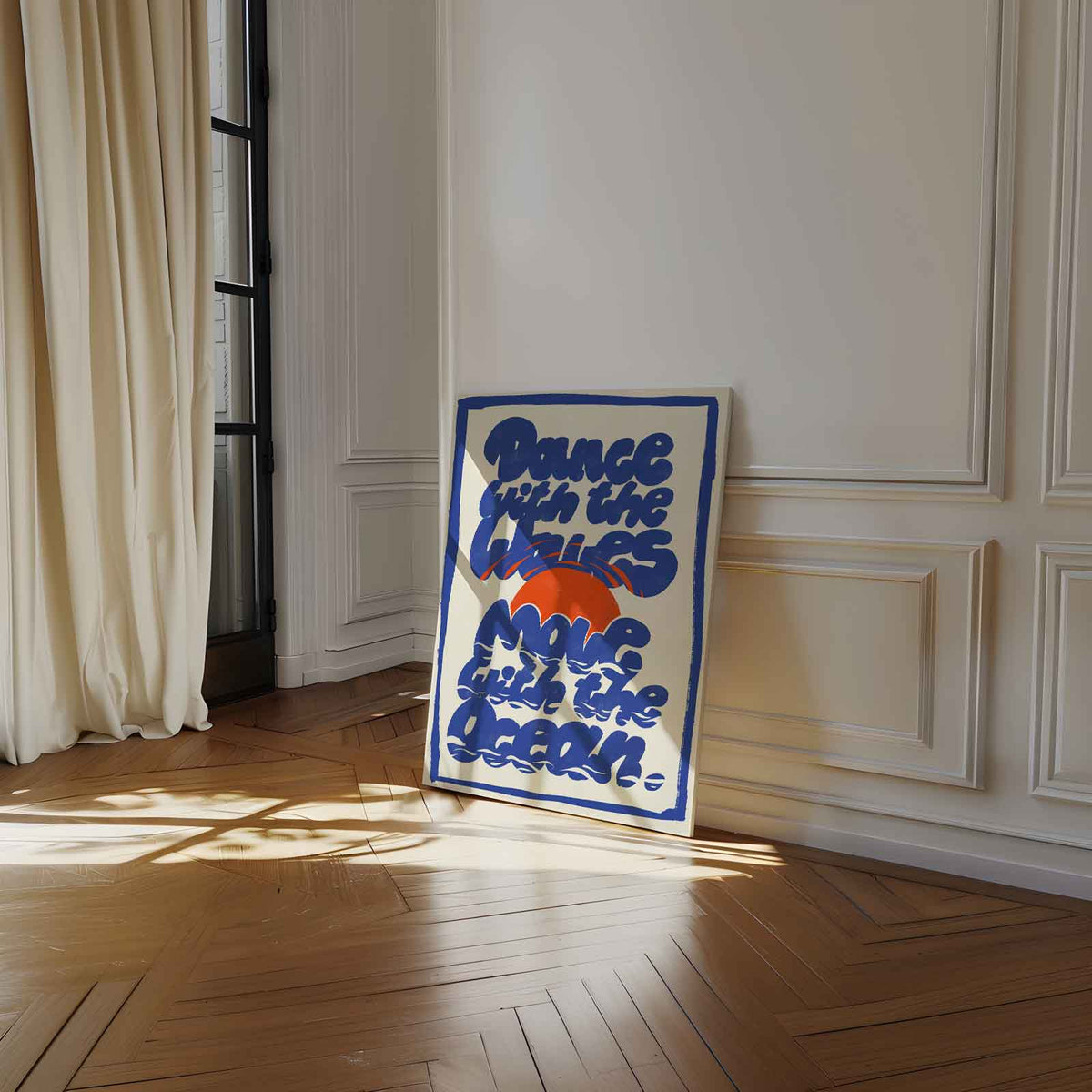 Dans met de Golven – dibond kunstwerk als wanddecoratie