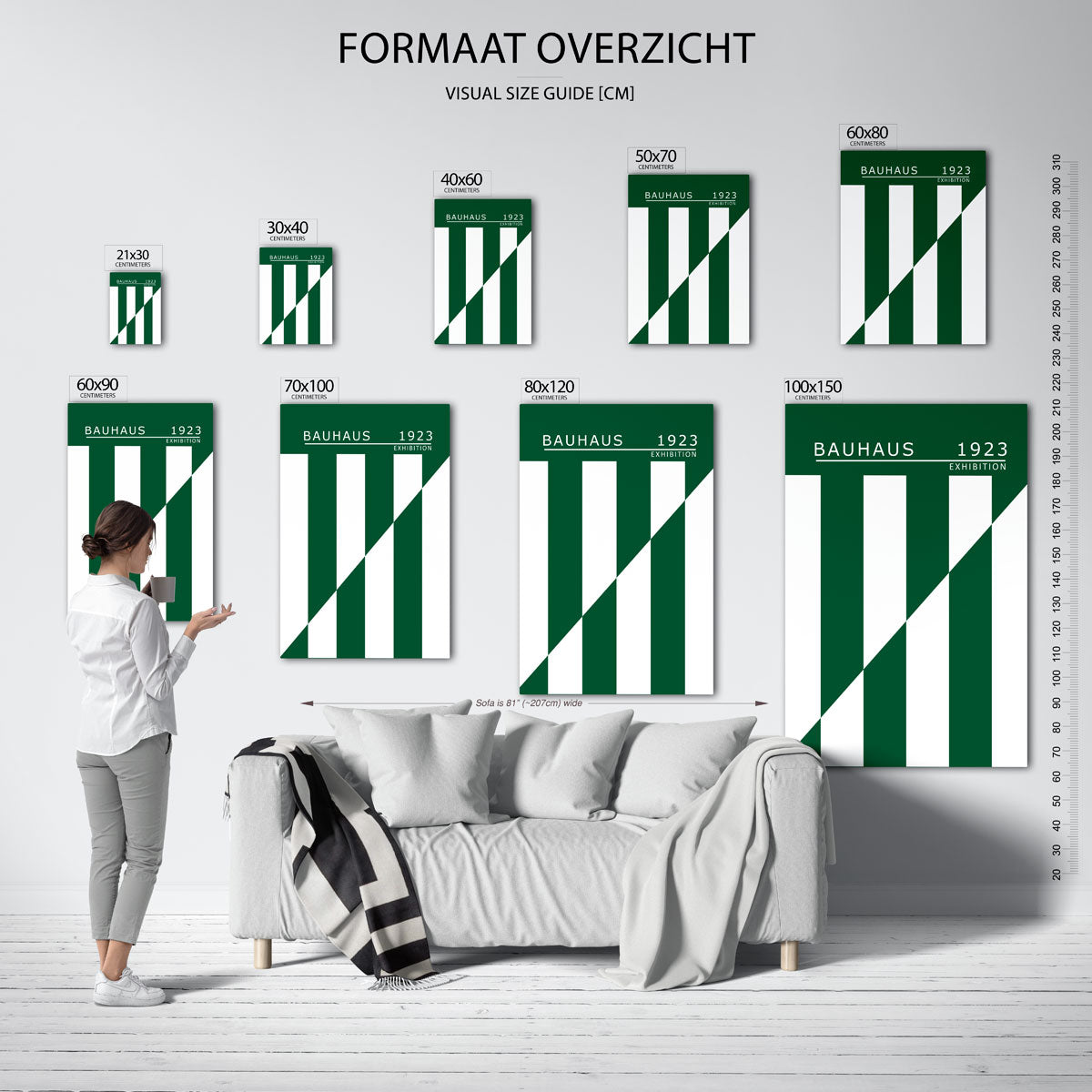  – Bauhaus poster als moderne geometrische wanddecoratie