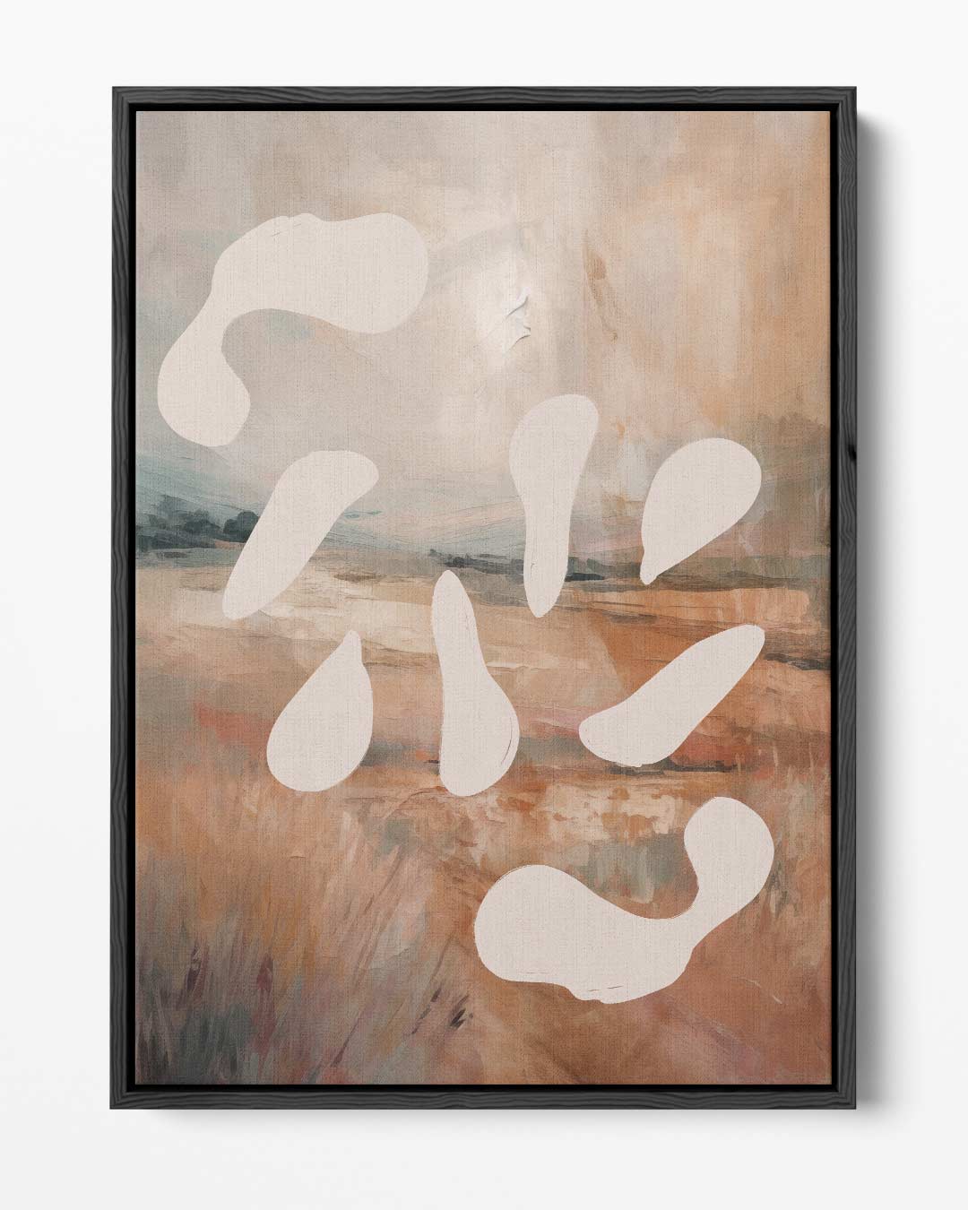Abstract Landschap met Vormen – portret kunstwerk als wanddecoratie
