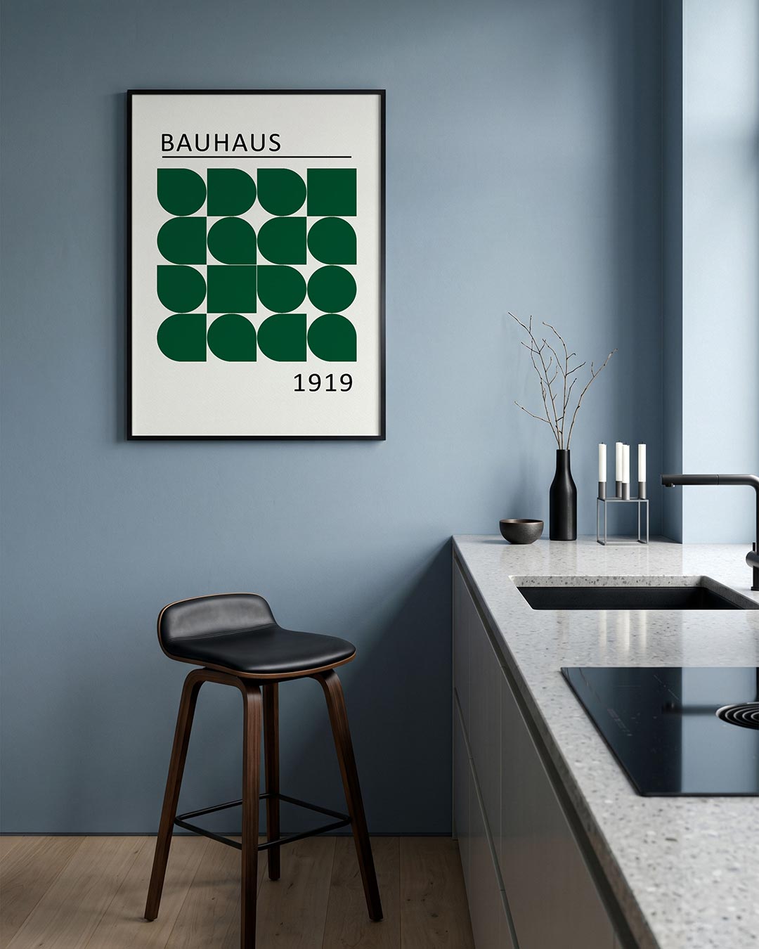  – geometrische Bauhaus poster in staand formaat